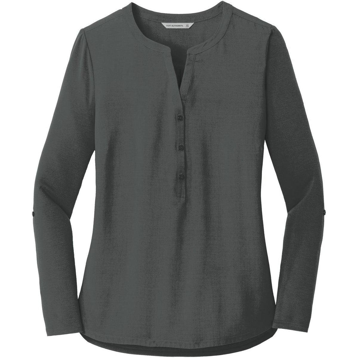 no-logo Port Authority Women's Concept Henley Tunic-Active-Port Authority-Grey Smoke-XS-Thread Logic
