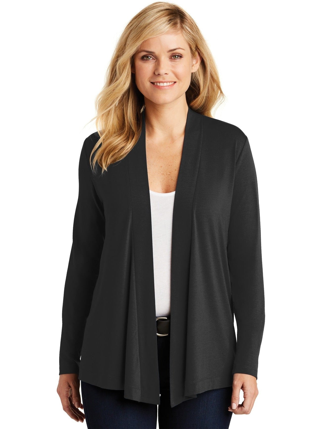 no-logo Port Authority Ladies Concept Open Cardigan-Regular-Port Authority-Thread Logic