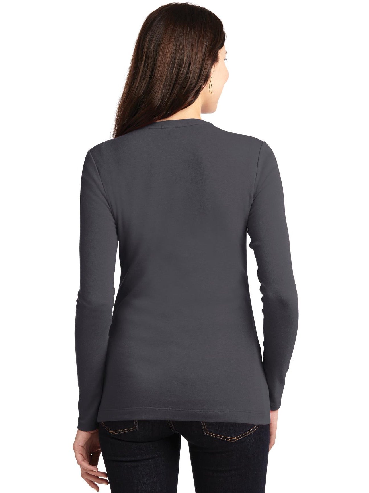 no-logo Port Authority Ladies Concept Stretch Button-Front Cardigan-Regular-Port Authority-Thread Logic