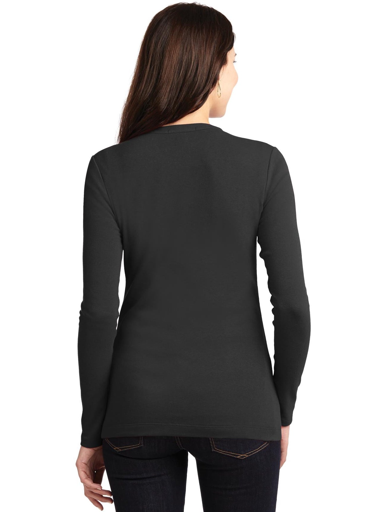 no-logo Port Authority Ladies Concept Stretch Button-Front Cardigan-Regular-Port Authority-Thread Logic