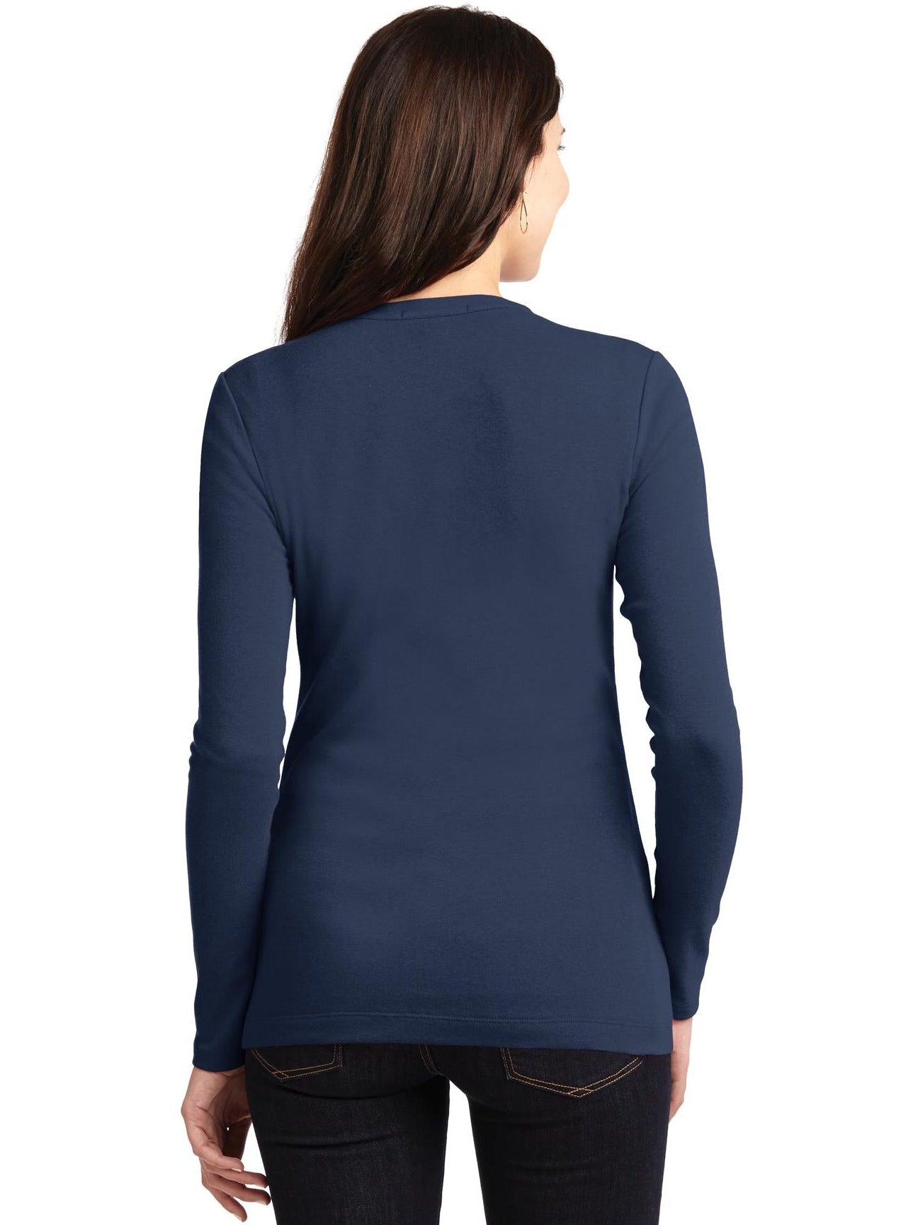 no-logo Port Authority Ladies Concept Stretch Button-Front Cardigan-Regular-Port Authority-Thread Logic