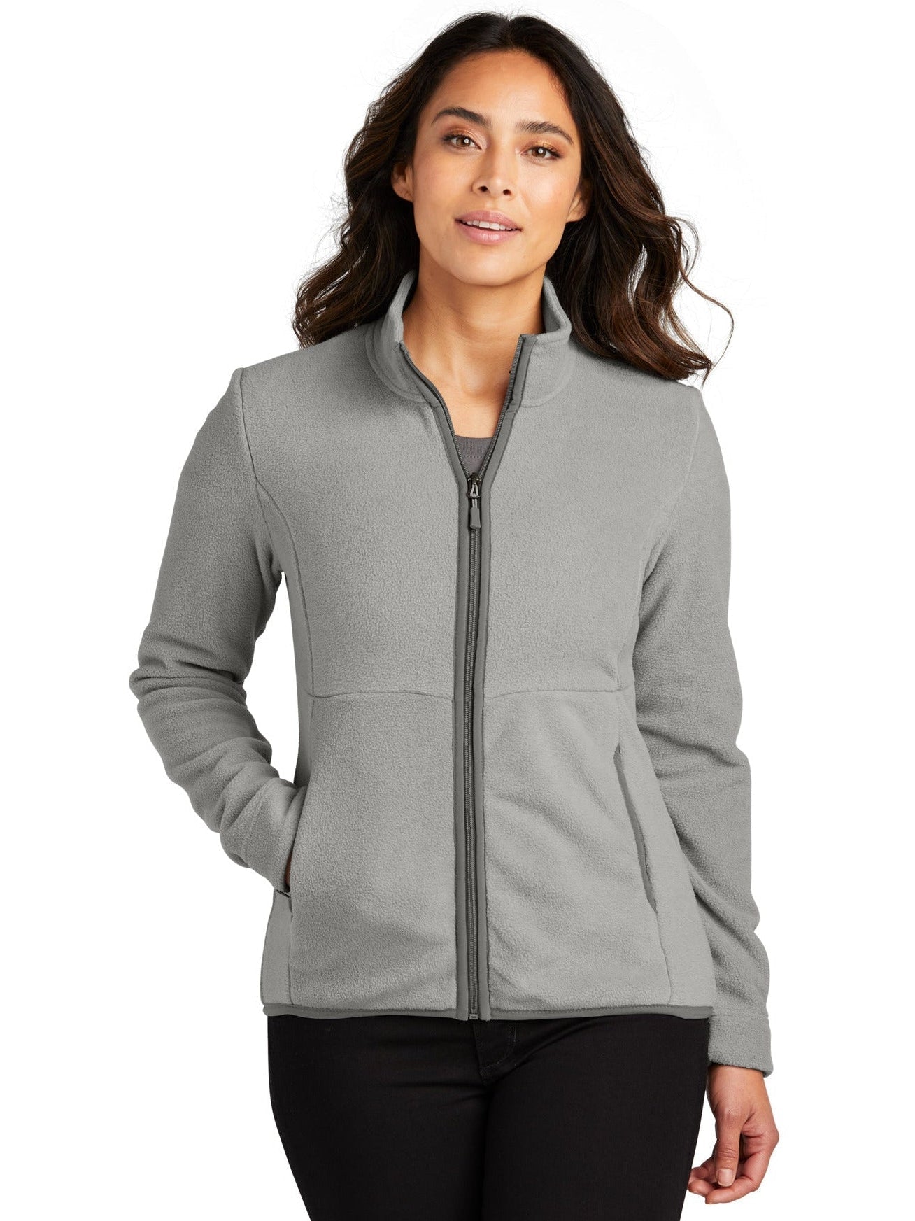 no-logo Port Authority Ladies Connection Fleece Jacket-Regular-Port Authority-Thread Logic