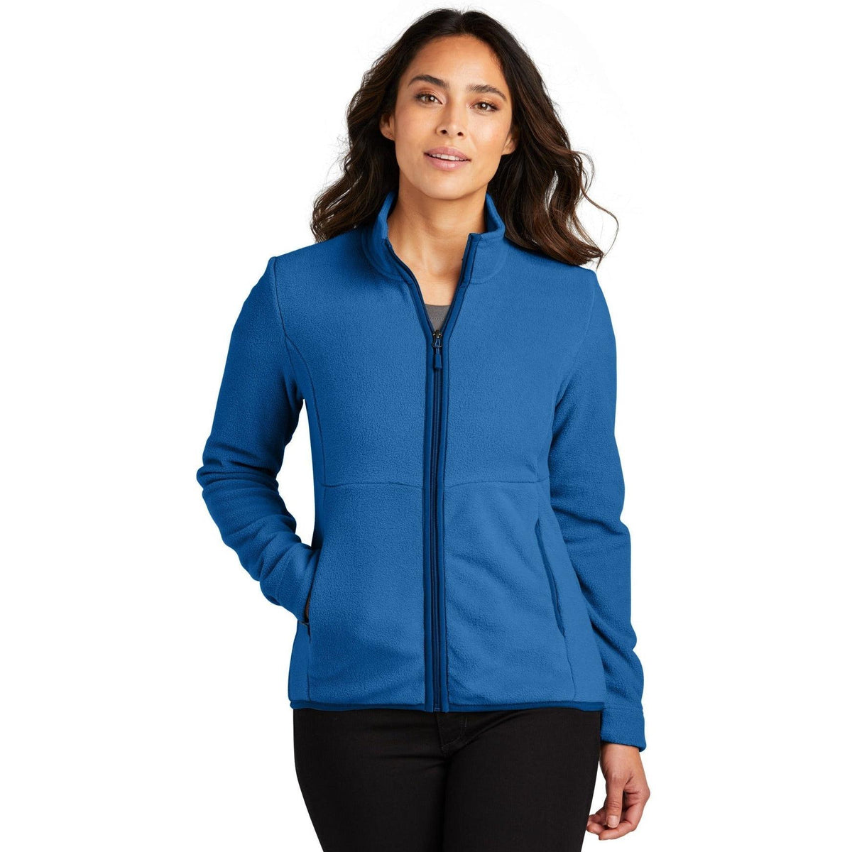 no-logo Port Authority Ladies Connection Fleece Jacket-Regular-Port Authority-Thread Logic
