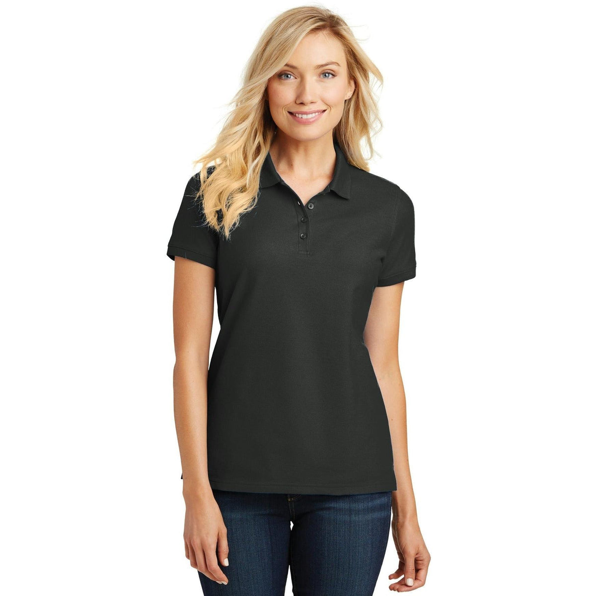no-logo Port Authority Women's Core Classic Pique Polo-Regular-Port Authority-Thread Logic