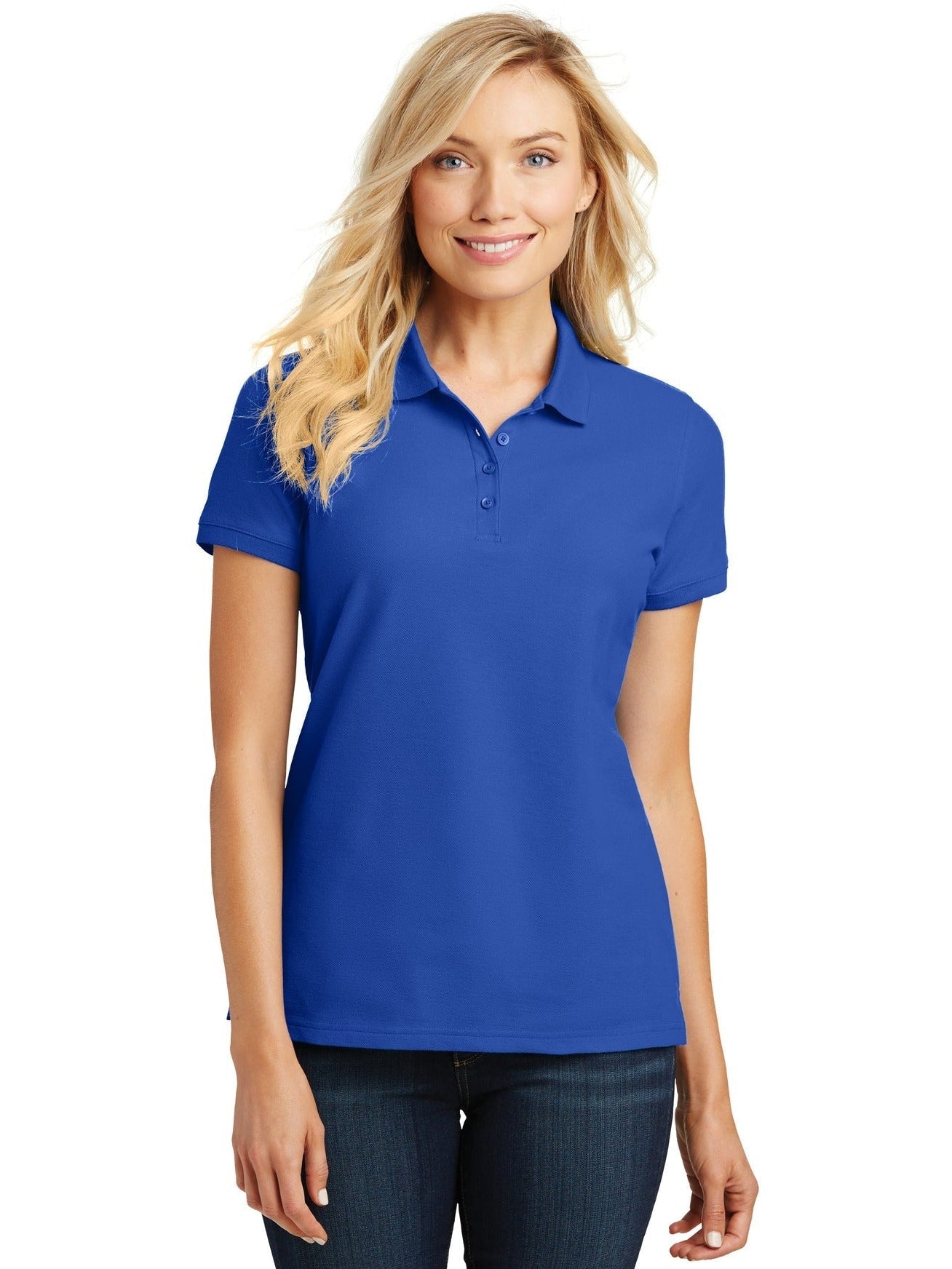 no-logo Port Authority Ladies Core Classic Pique Polo-Regular-Port Authority-Thread Logic