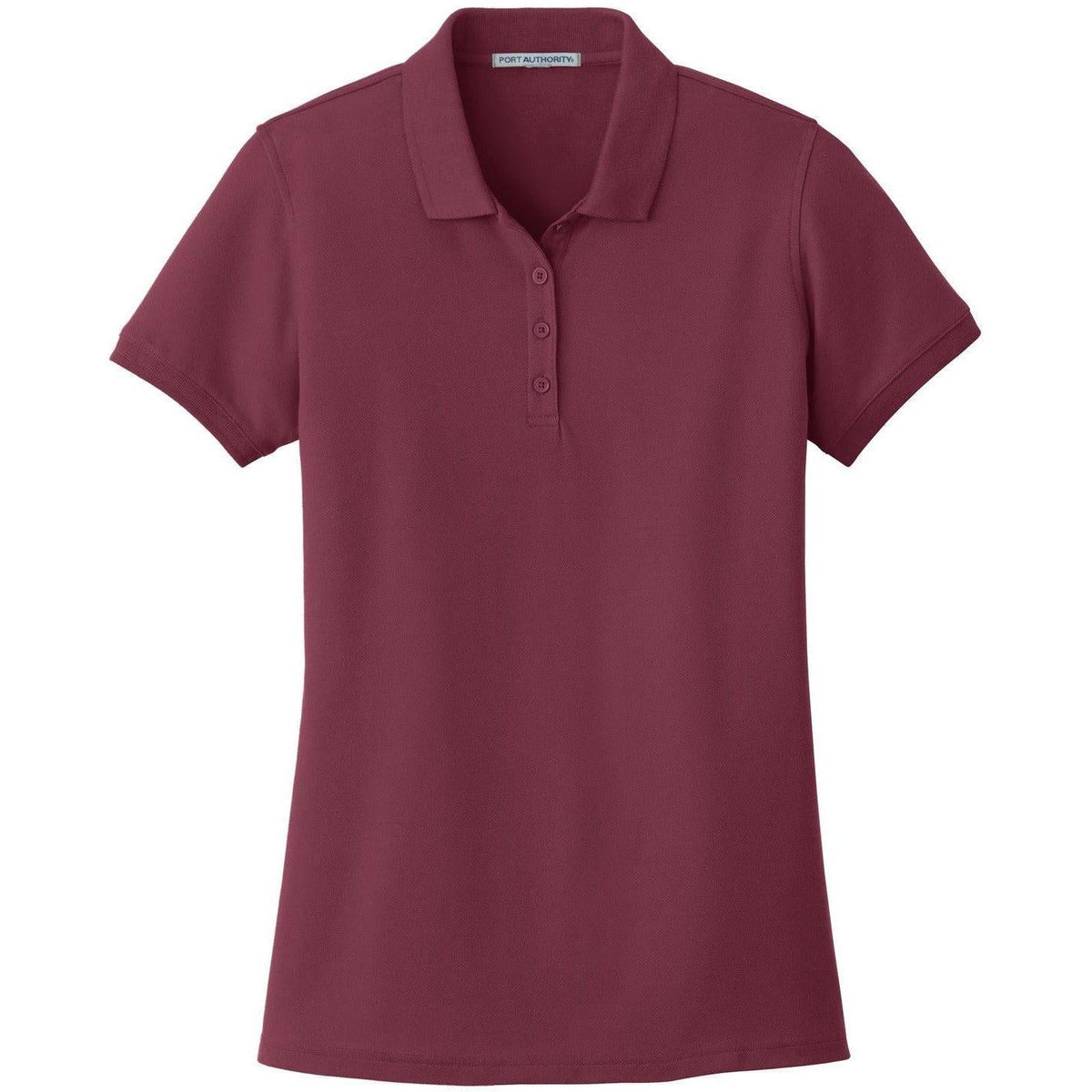 no-logo Port Authority Women's Core Classic Pique Polo-Regular-Port Authority-Burgundy-XS-Thread Logic