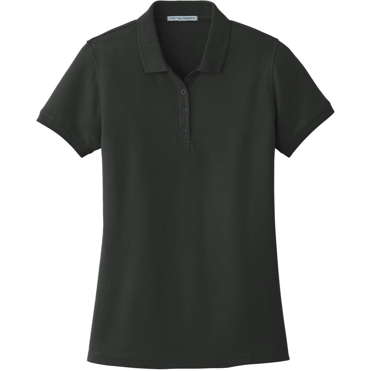 no-logo Port Authority Women's Core Classic Pique Polo-Regular-Port Authority-Deep Black-XS-Thread Logic