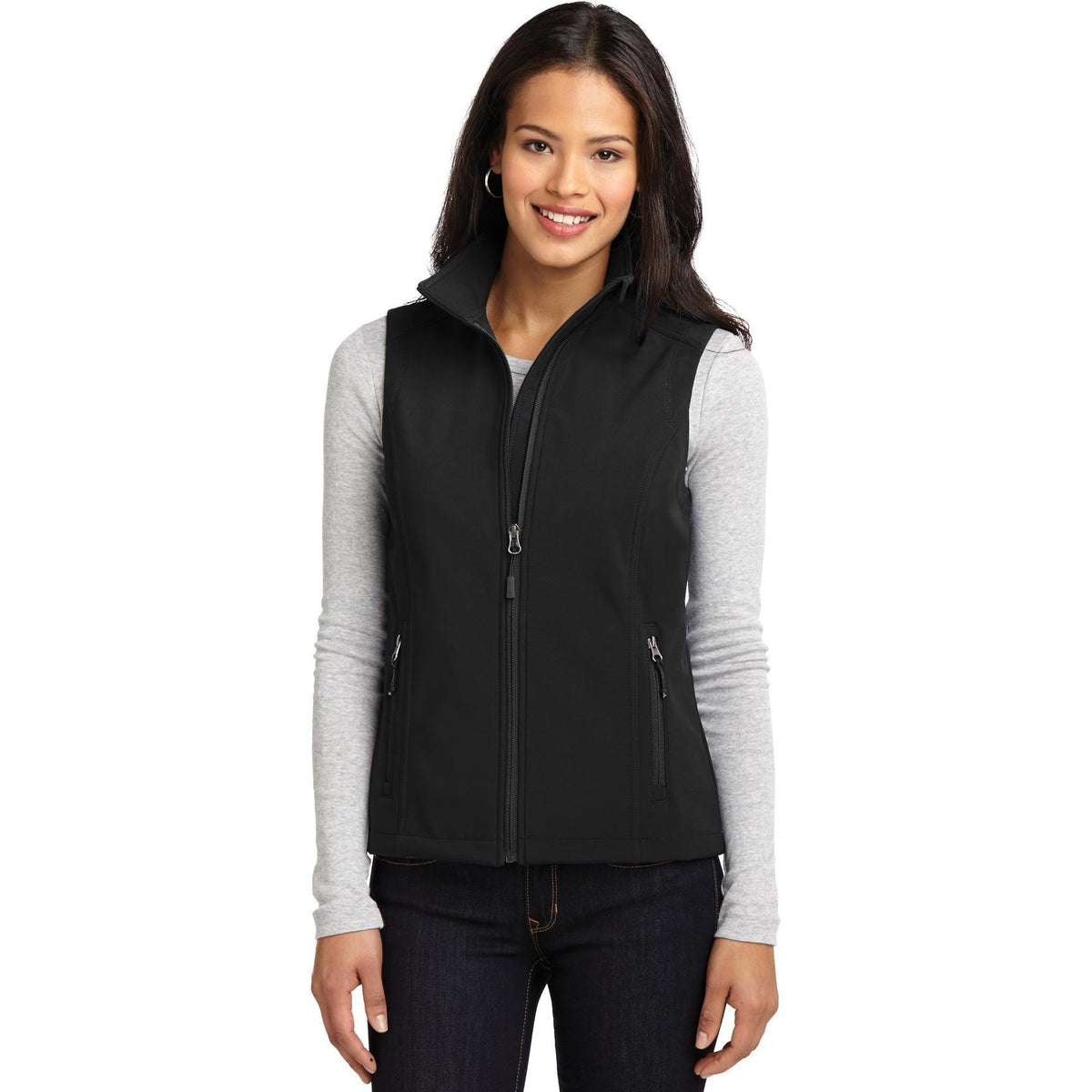 no-logo Port Authority Women's Core Soft Shell Vest-Vests-Port Authority-Thread Logic