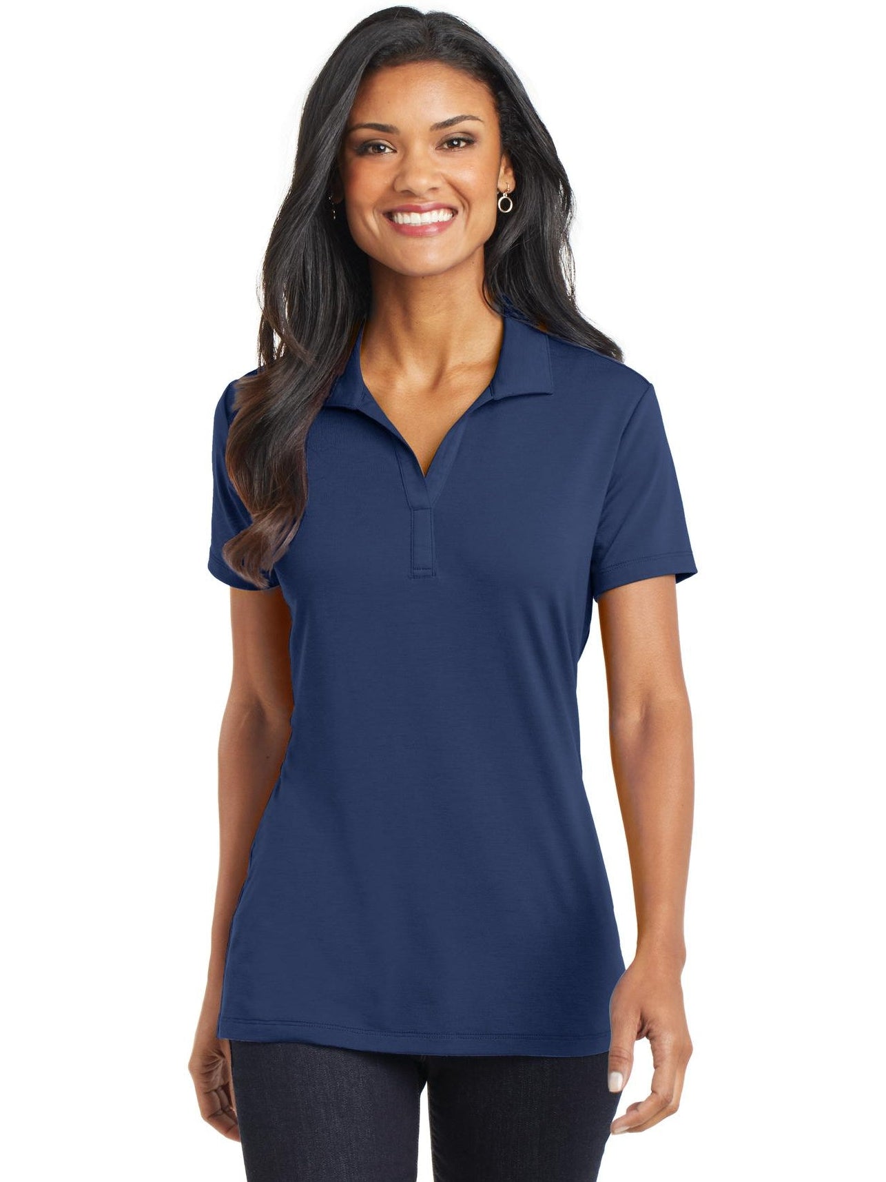 no-logo Port Authority Ladies Cotton Touch Performance Polo-Regular-Port Authority-Thread Logic