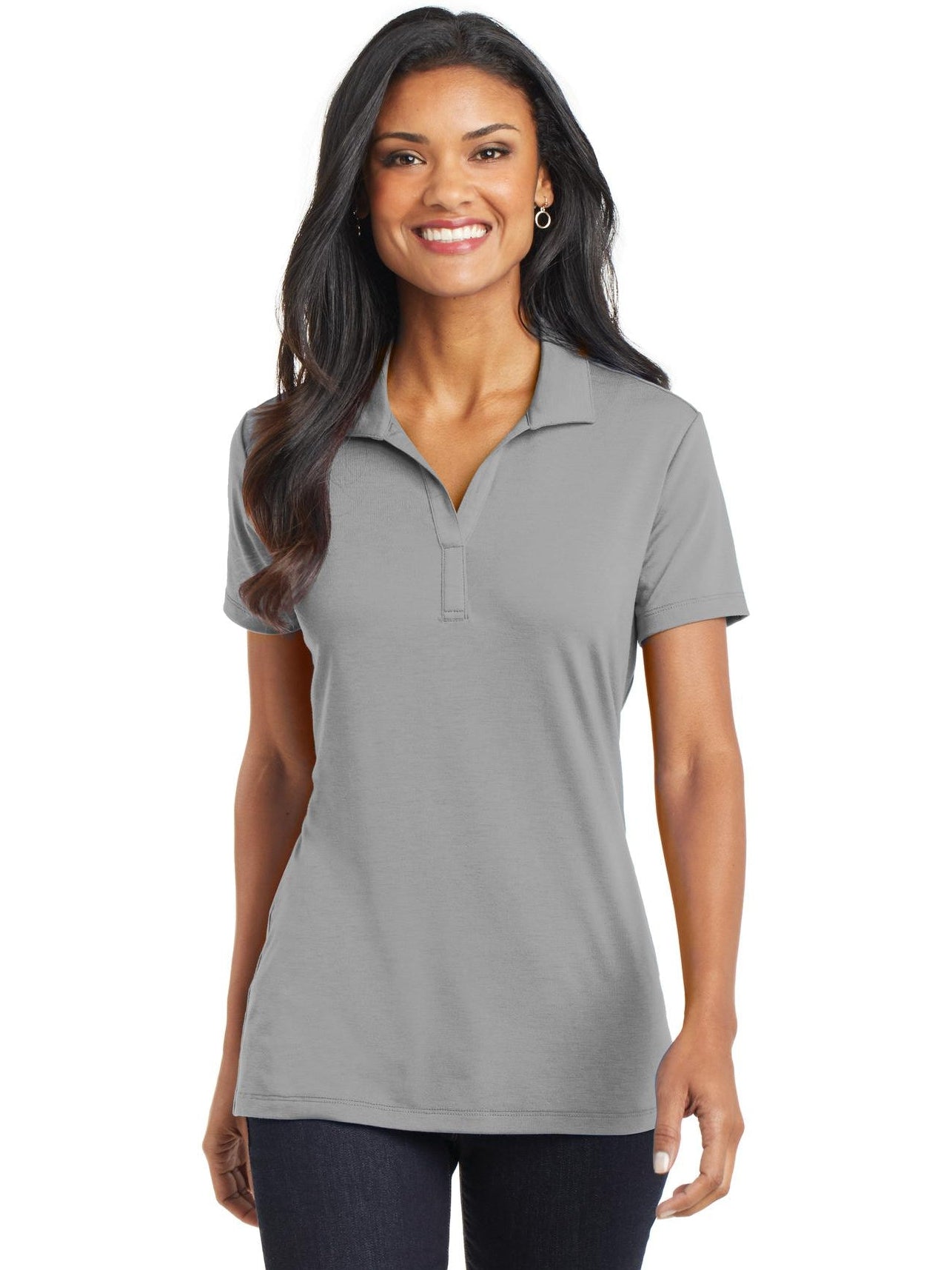 no-logo Port Authority Ladies Cotton Touch Performance Polo-Regular-Port Authority-Thread Logic