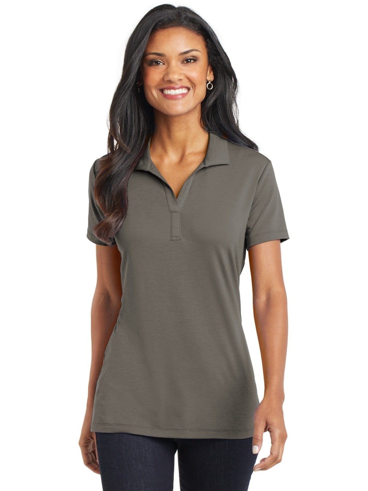 no-logo Port Authority Ladies Cotton Touch Performance Polo-Regular-Port Authority-Thread Logic