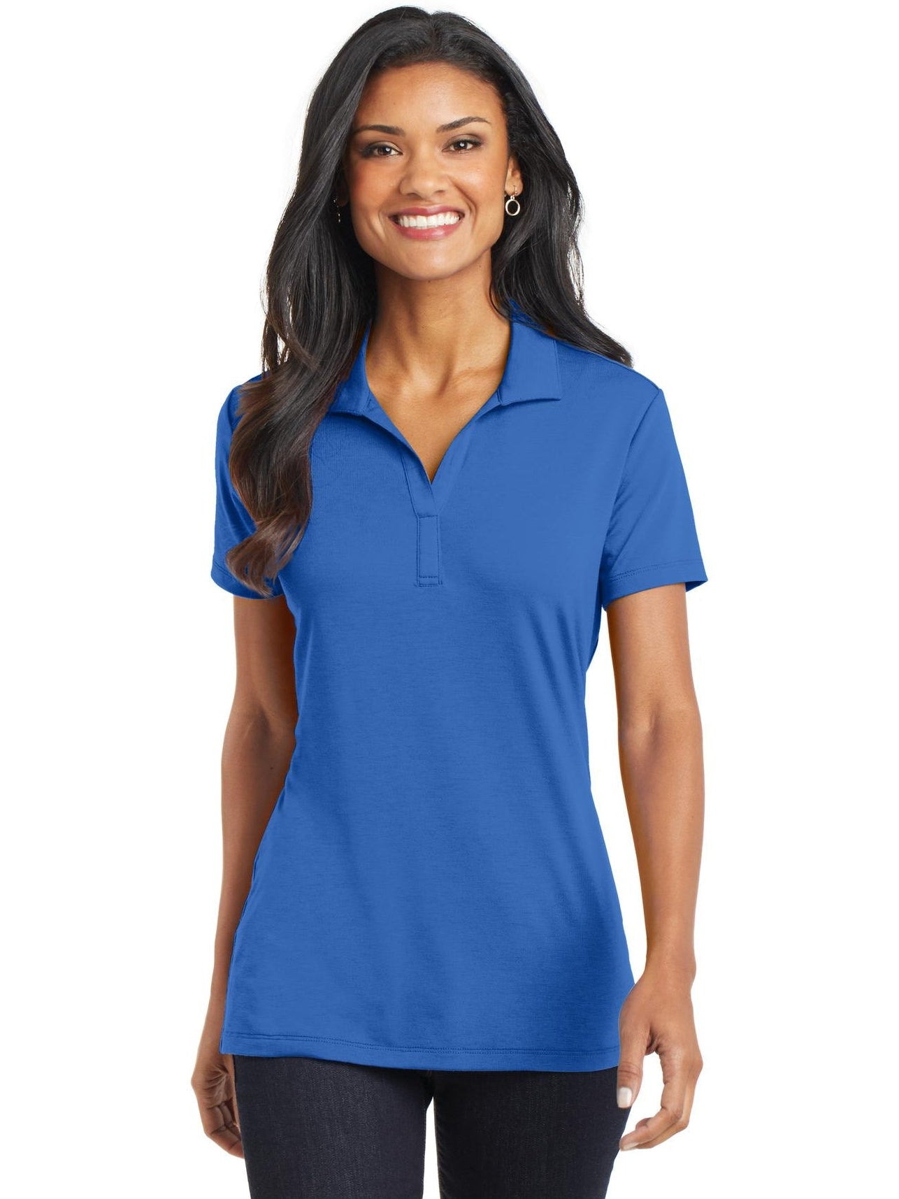 no-logo Port Authority Ladies Cotton Touch Performance Polo-Regular-Port Authority-Thread Logic