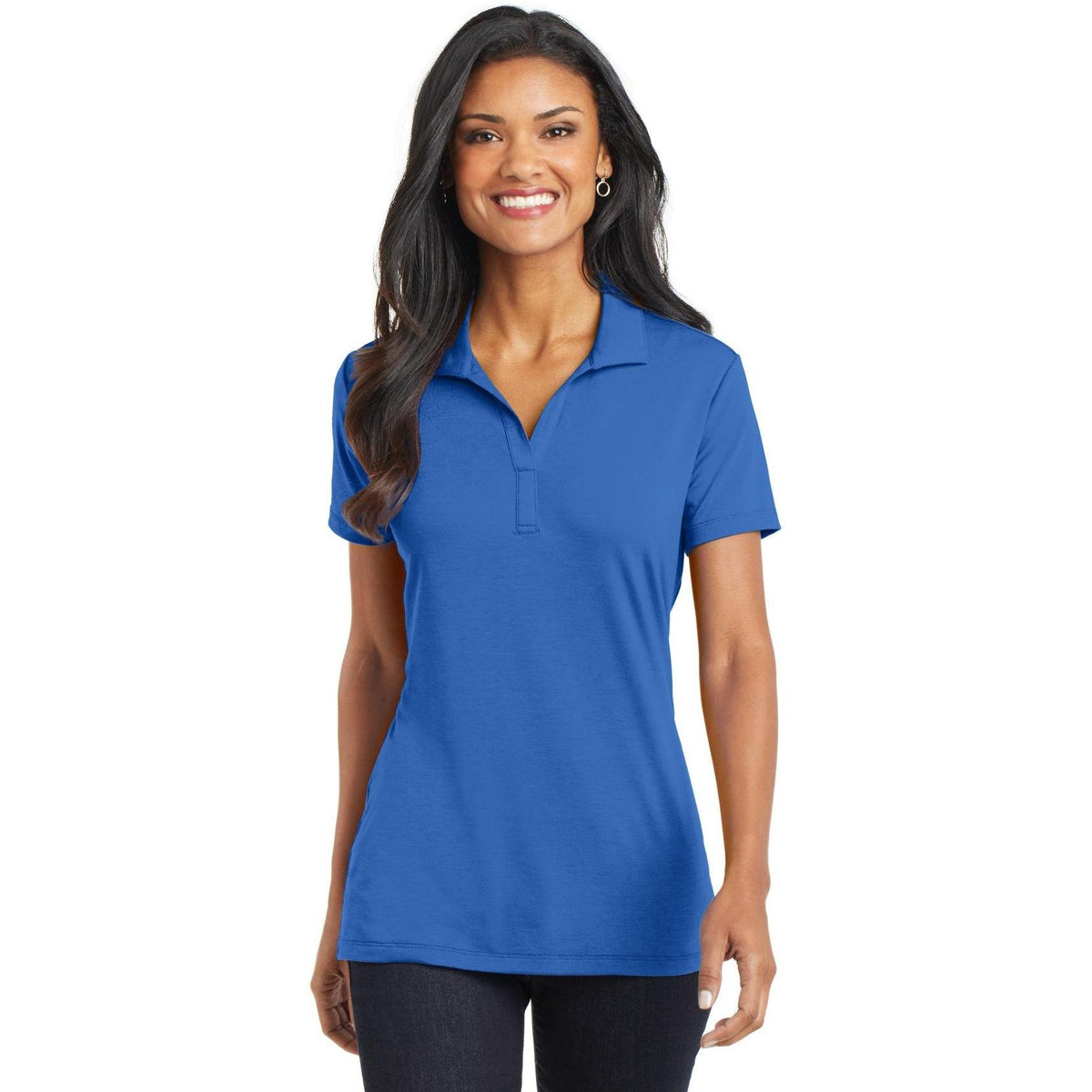 no-logo Port Authority Women's Cotton Touch Performance Polo-Regular-Port Authority-Thread Logic