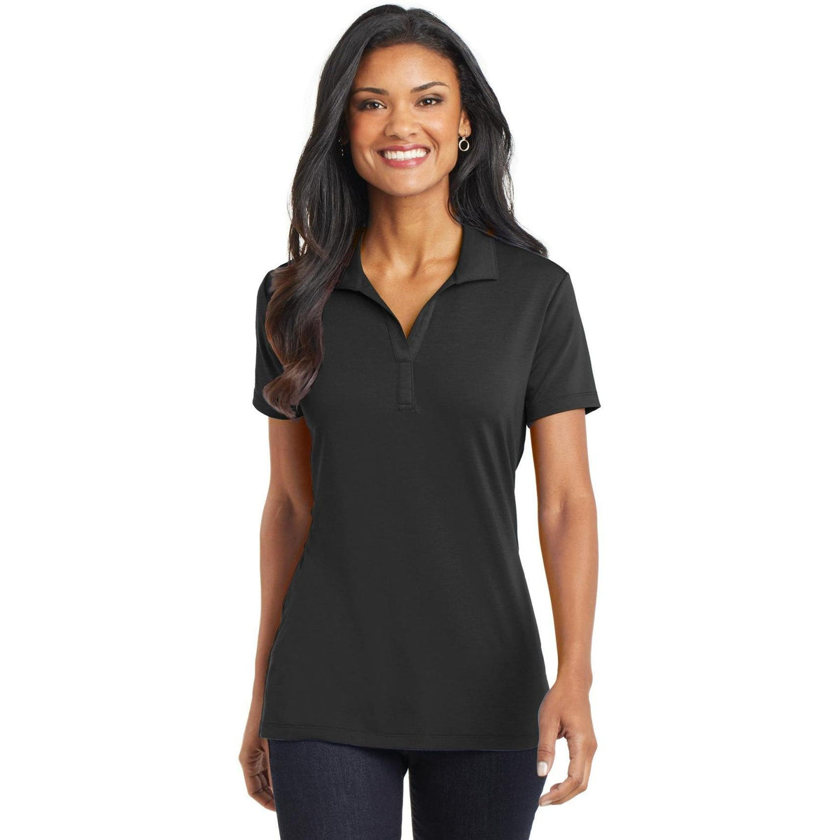no-logo Port Authority Women's Cotton Touch Performance Polo-Regular-Port Authority-Thread Logic