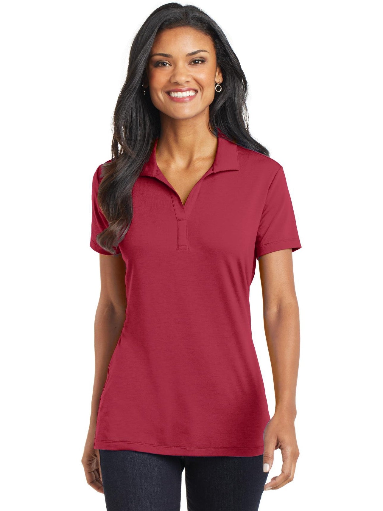no-logo Port Authority Ladies Cotton Touch Performance Polo-Regular-Port Authority-Thread Logic