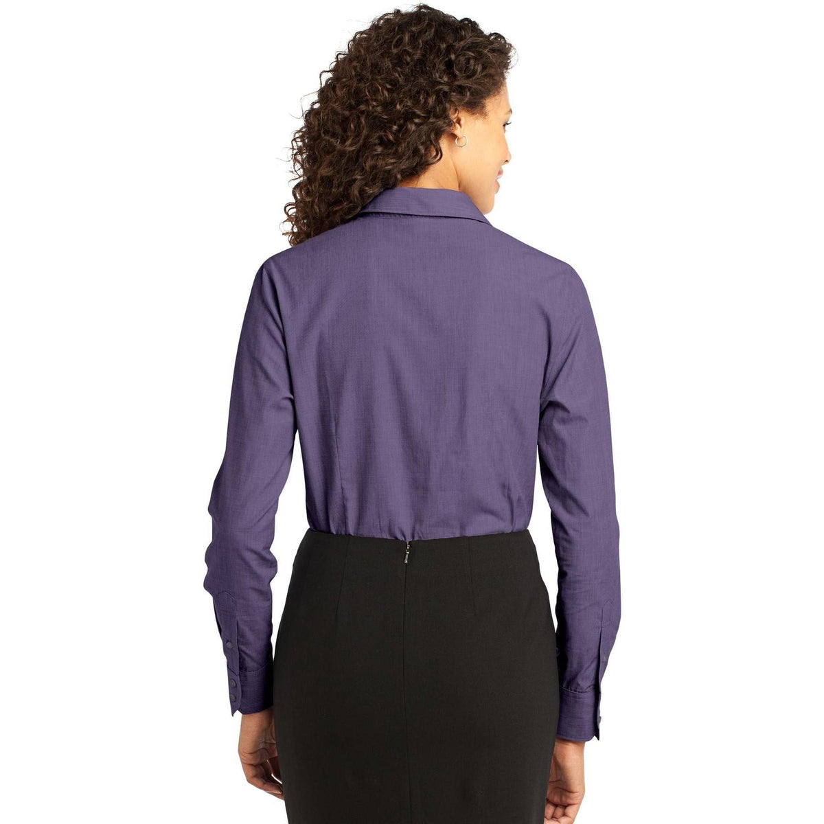 no-logo Port Authority Ladies Crosshatch Easy Care Shirt-Regular-Port Authority-Thread Logic