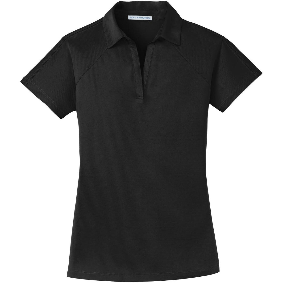 no-logo Port Authority Women's Crossover Raglan Polo-Regular-Port Authority-Black-XS-Thread Logic