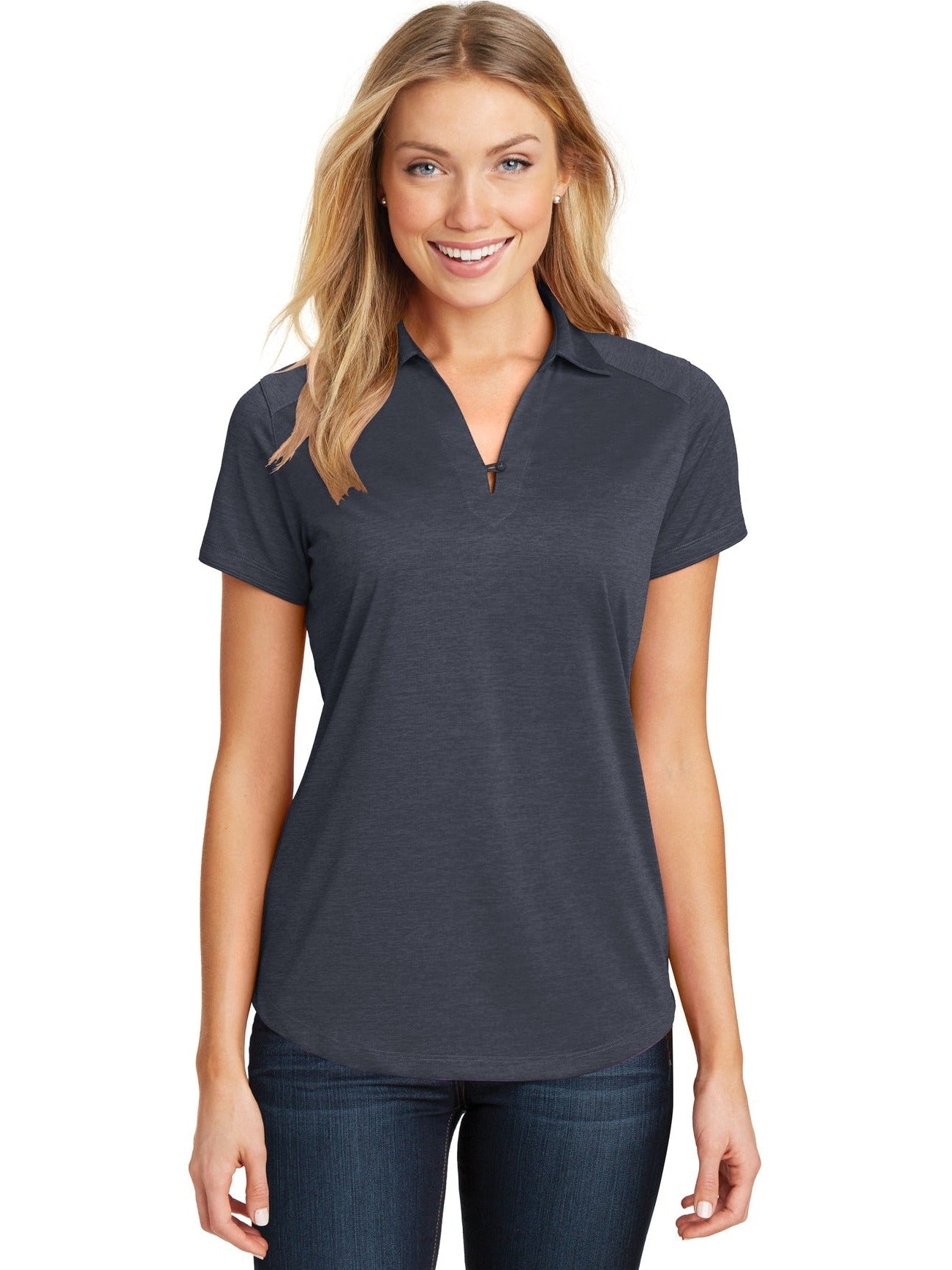 no-logo Port Authority Ladies Digi Heather Performance Polo-Regular-Port Authority-Thread Logic