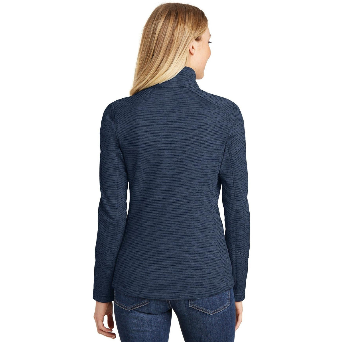 no-logo Port Authority Ladies Digi Stripe Fleece Jacket-Regular-Port Authority-Thread Logic
