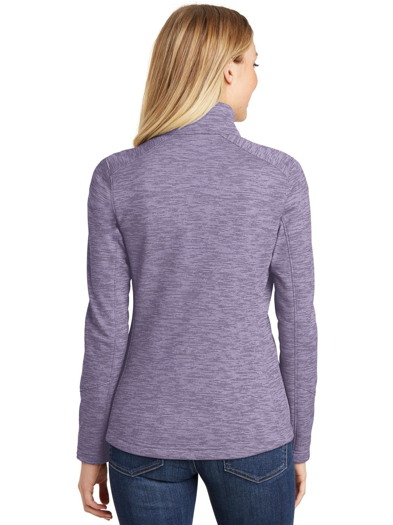 no-logo Port Authority Ladies Digi Stripe Fleece Jacket-Regular-Port Authority-Thread Logic