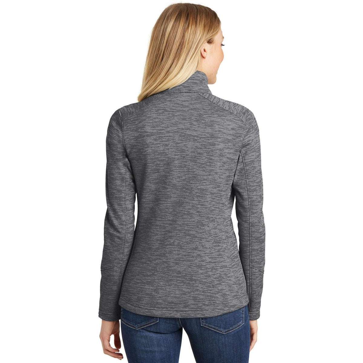 no-logo Port Authority Ladies Digi Stripe Fleece Jacket-Regular-Port Authority-Thread Logic
