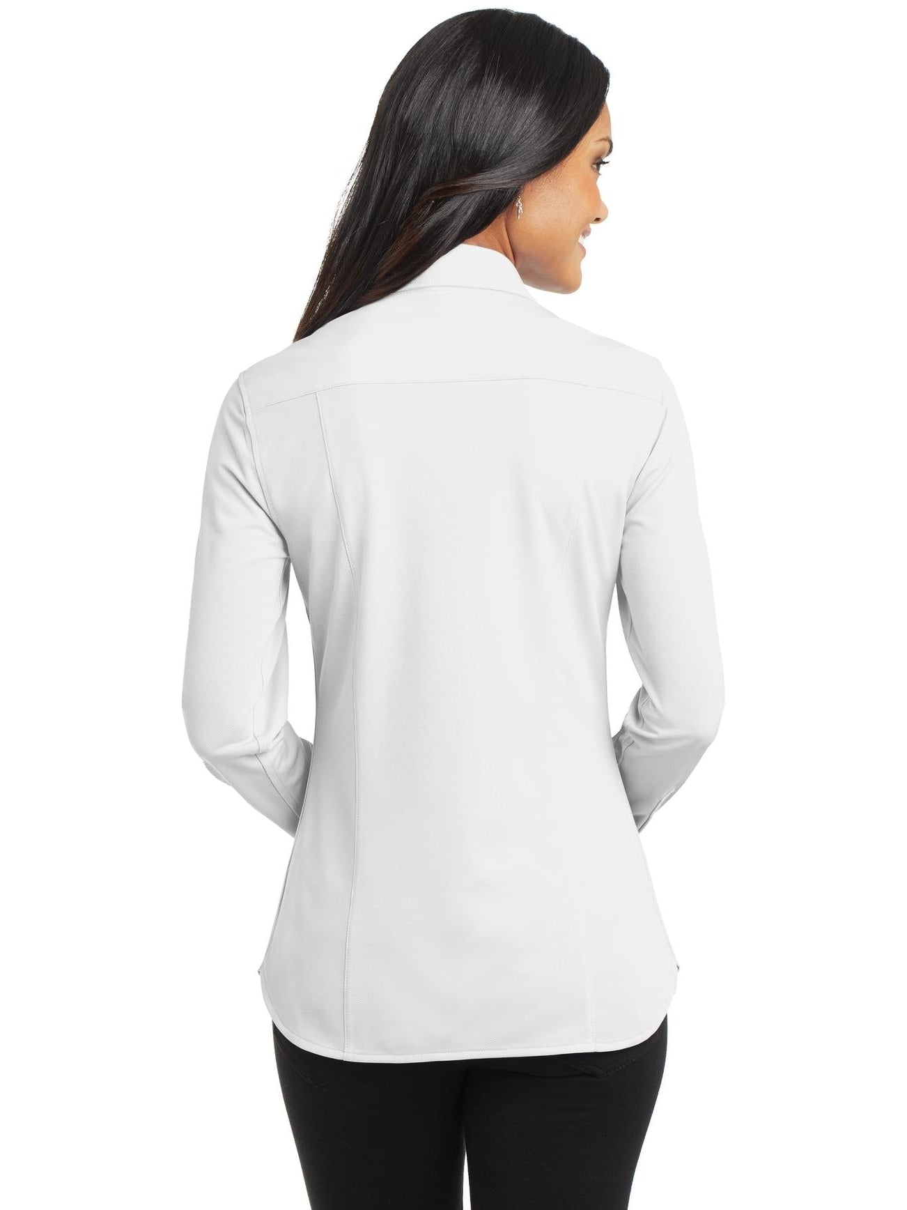 no-logo Port Authority Ladies Dimension Knit Dress Shirt-Regular-Port Authority-Thread Logic