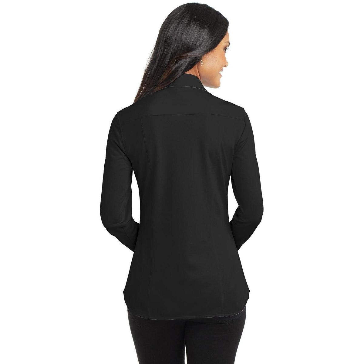 no-logo Port Authority Ladies Dimension Knit Dress Shirt-Regular-Port Authority-Thread Logic