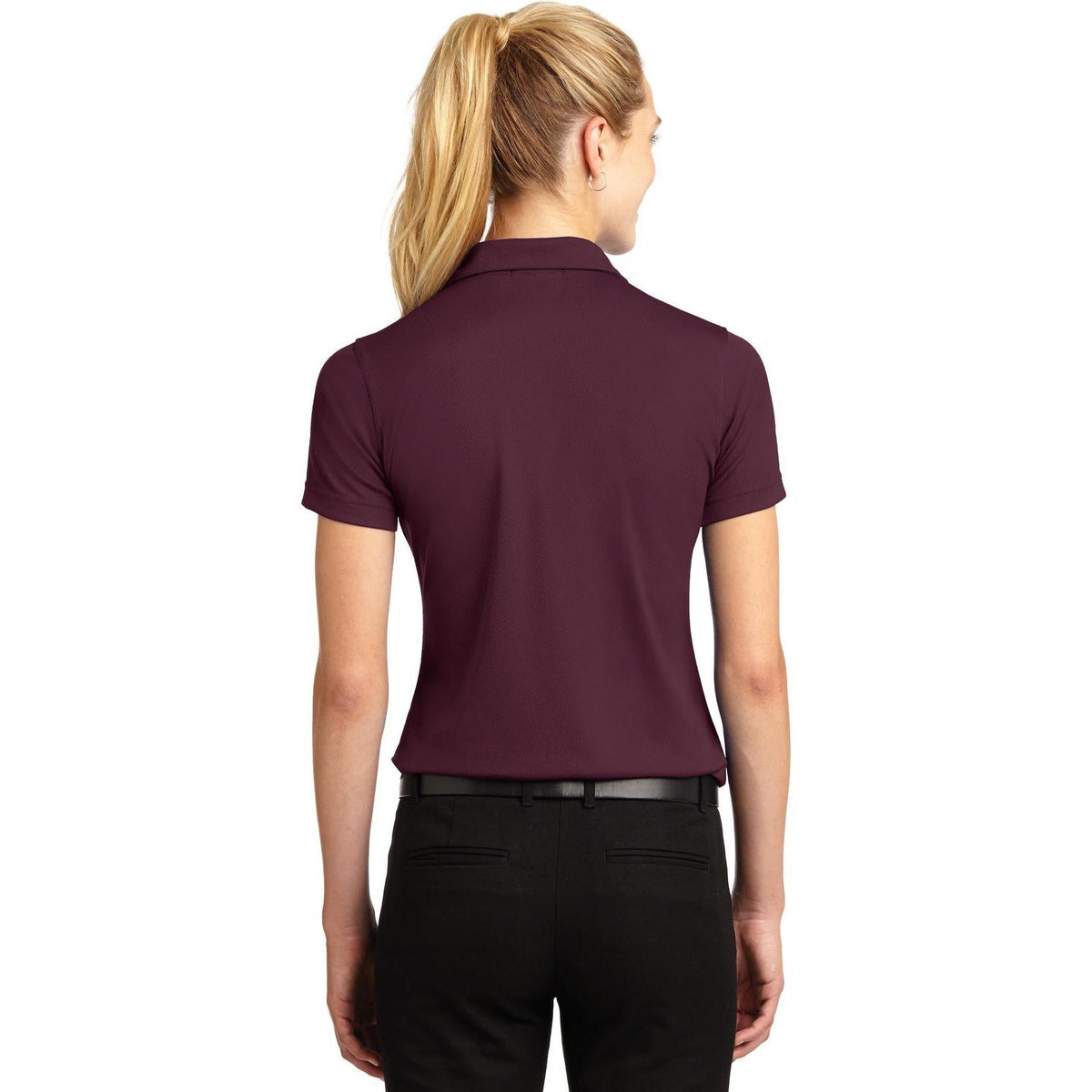 no-logo Sport-Tek Women's Dri-Mesh V-Neck Polo Shirt-Regular-Sport-Tek-Thread Logic