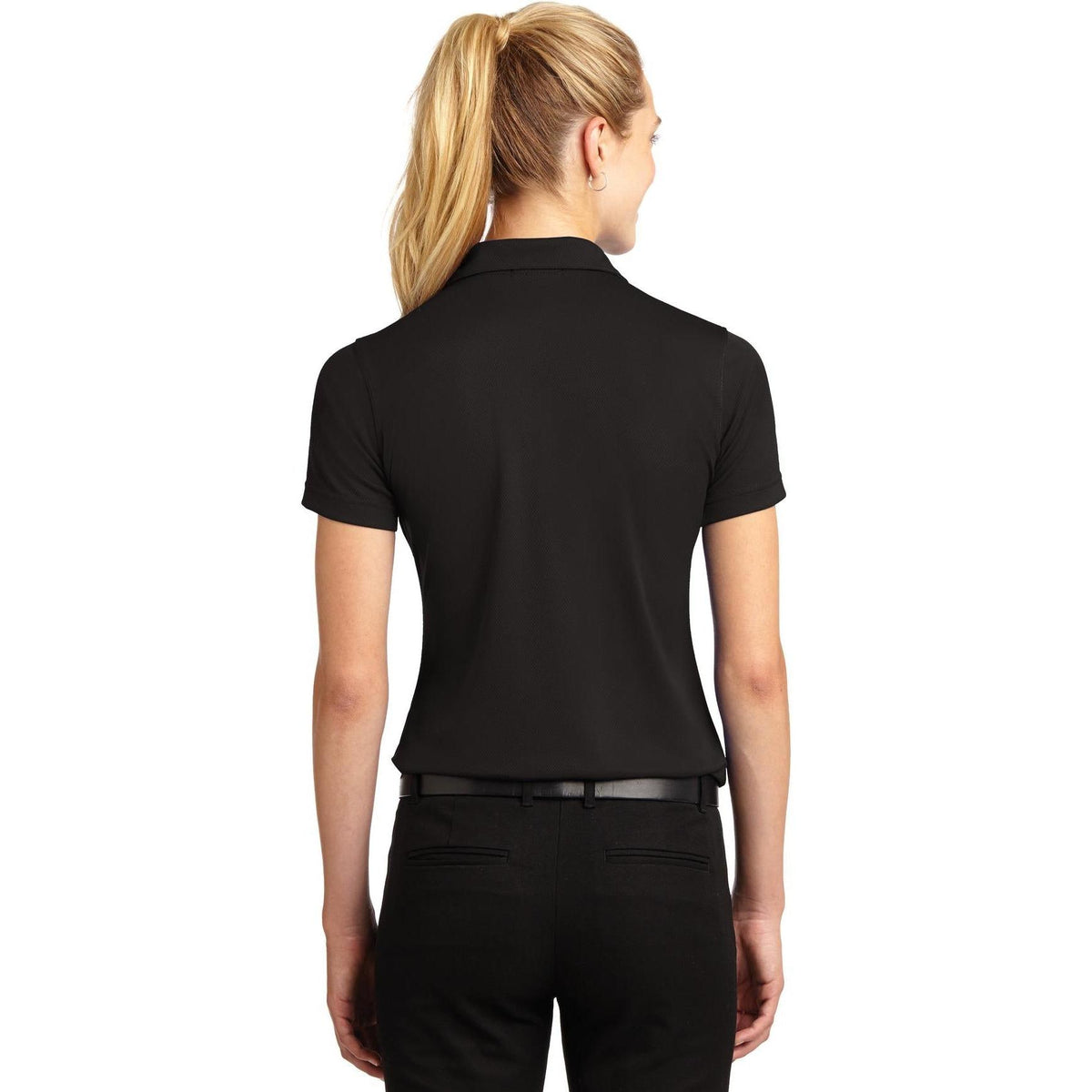 no-logo Sport-Tek Women's Dri-Mesh V-Neck Polo Shirt-Regular-Sport-Tek-Thread Logic