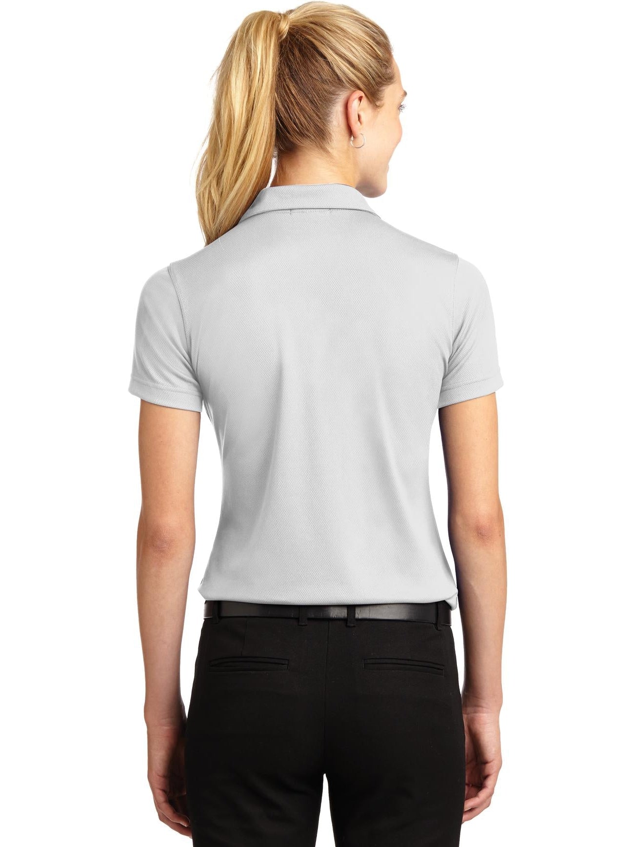 no-logo Port Authority Ladies Dri-Mesh V-Neck Polo Shirt-Regular-Port Authority-Thread Logic