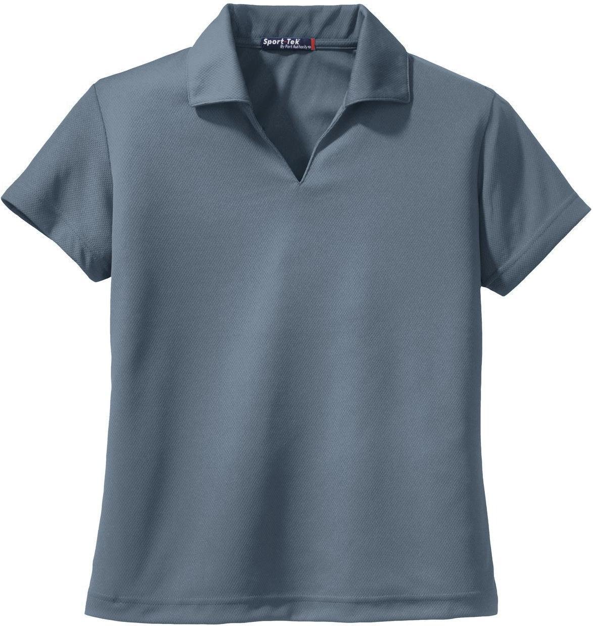 Port Authority Ladies Dri-Mesh V-Neck Polo Shirt-Regular-Port Authority-Steel-S-Thread Logic