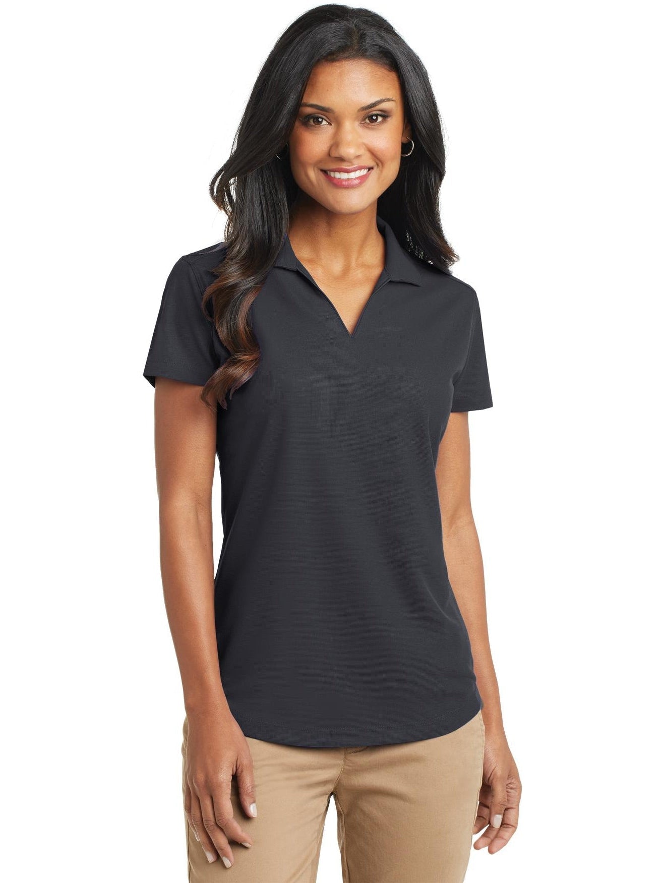 no-logo Port Authority Ladies Dry Zone Grid Polo-Regular-Port Authority-Thread Logic