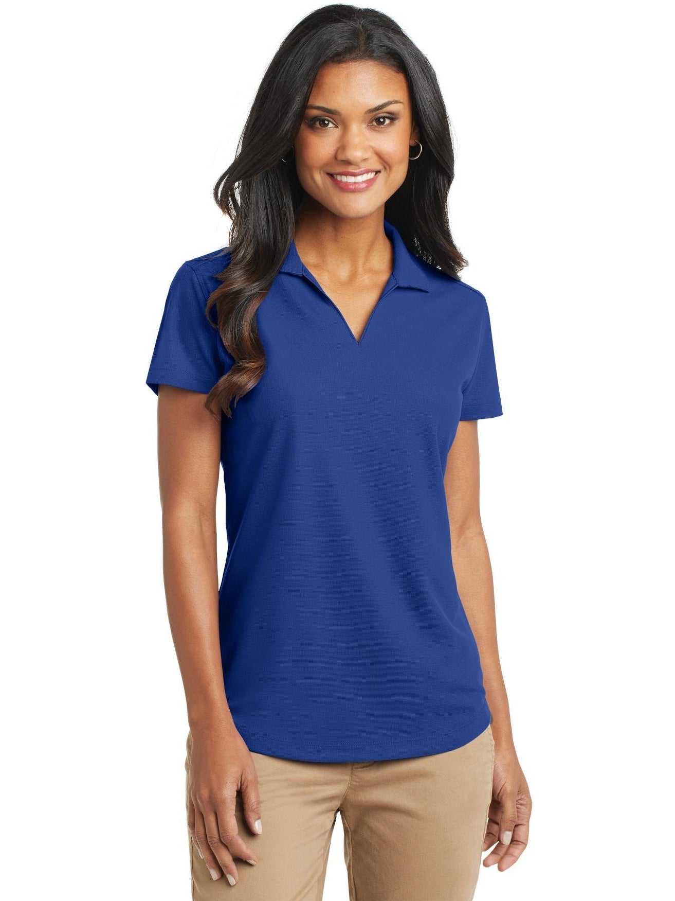 no-logo Port Authority Ladies Dry Zone Grid Polo-Regular-Port Authority-Thread Logic