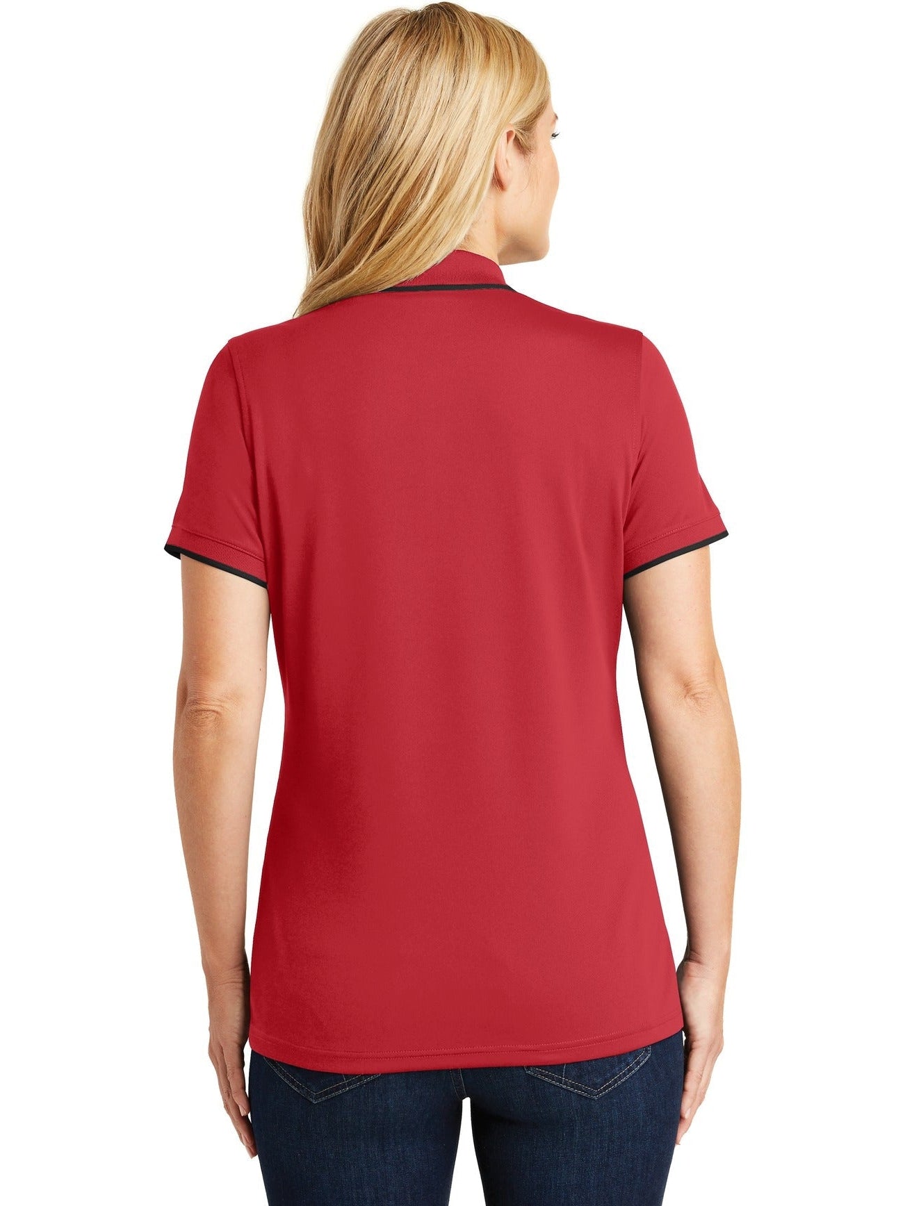 no-logo Port Authority Ladies Dry Zone UV Micro-Mesh Tipped Polo-Regular-Port Authority-Thread Logic
