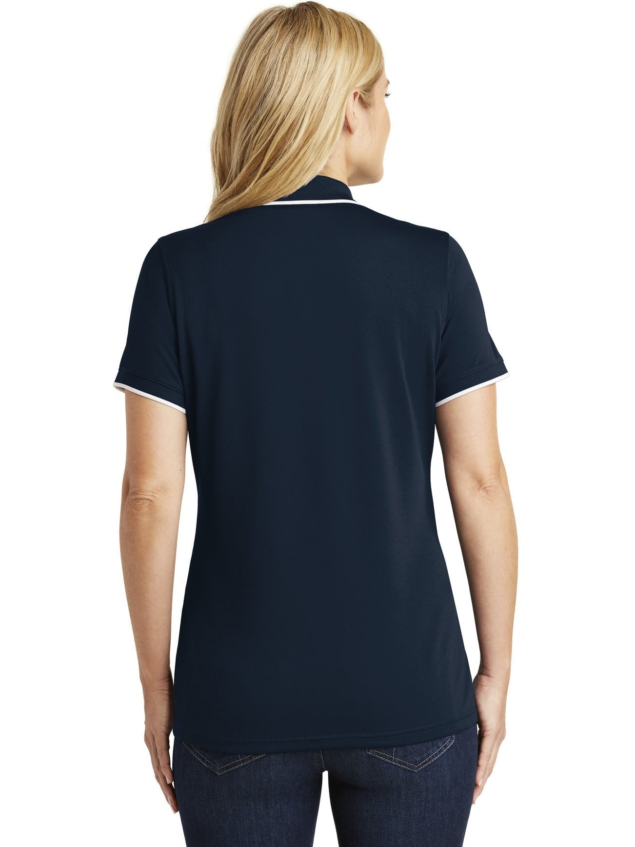 no-logo Port Authority Ladies Dry Zone UV Micro-Mesh Tipped Polo-Regular-Port Authority-Thread Logic