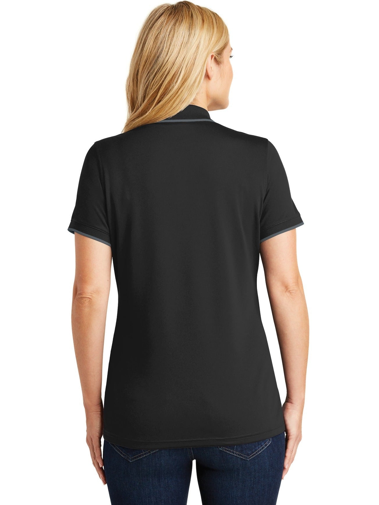 no-logo Port Authority Ladies Dry Zone UV Micro-Mesh Tipped Polo-Regular-Port Authority-Thread Logic