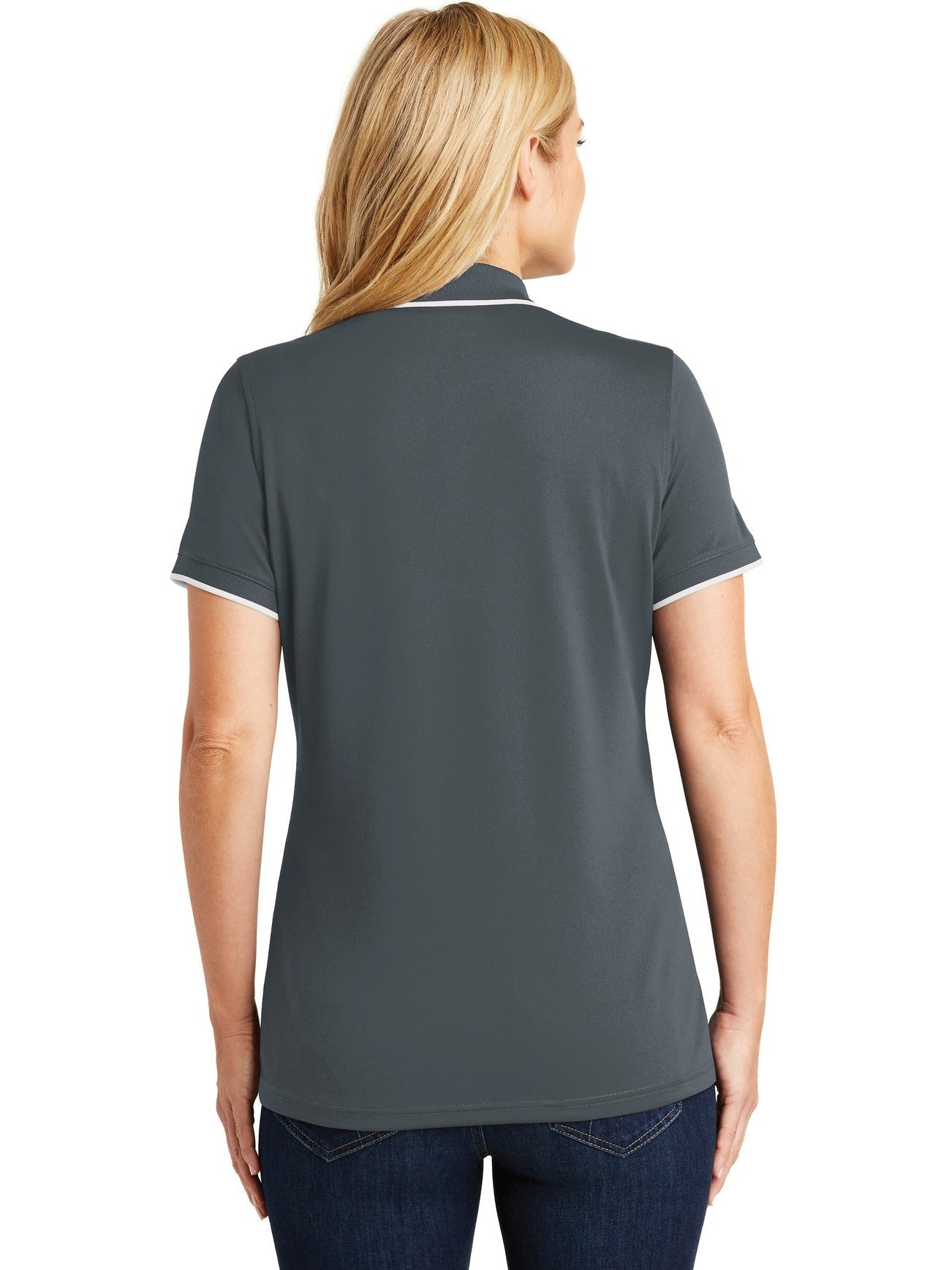no-logo Port Authority Ladies Dry Zone UV Micro-Mesh Tipped Polo-Regular-Port Authority-Thread Logic