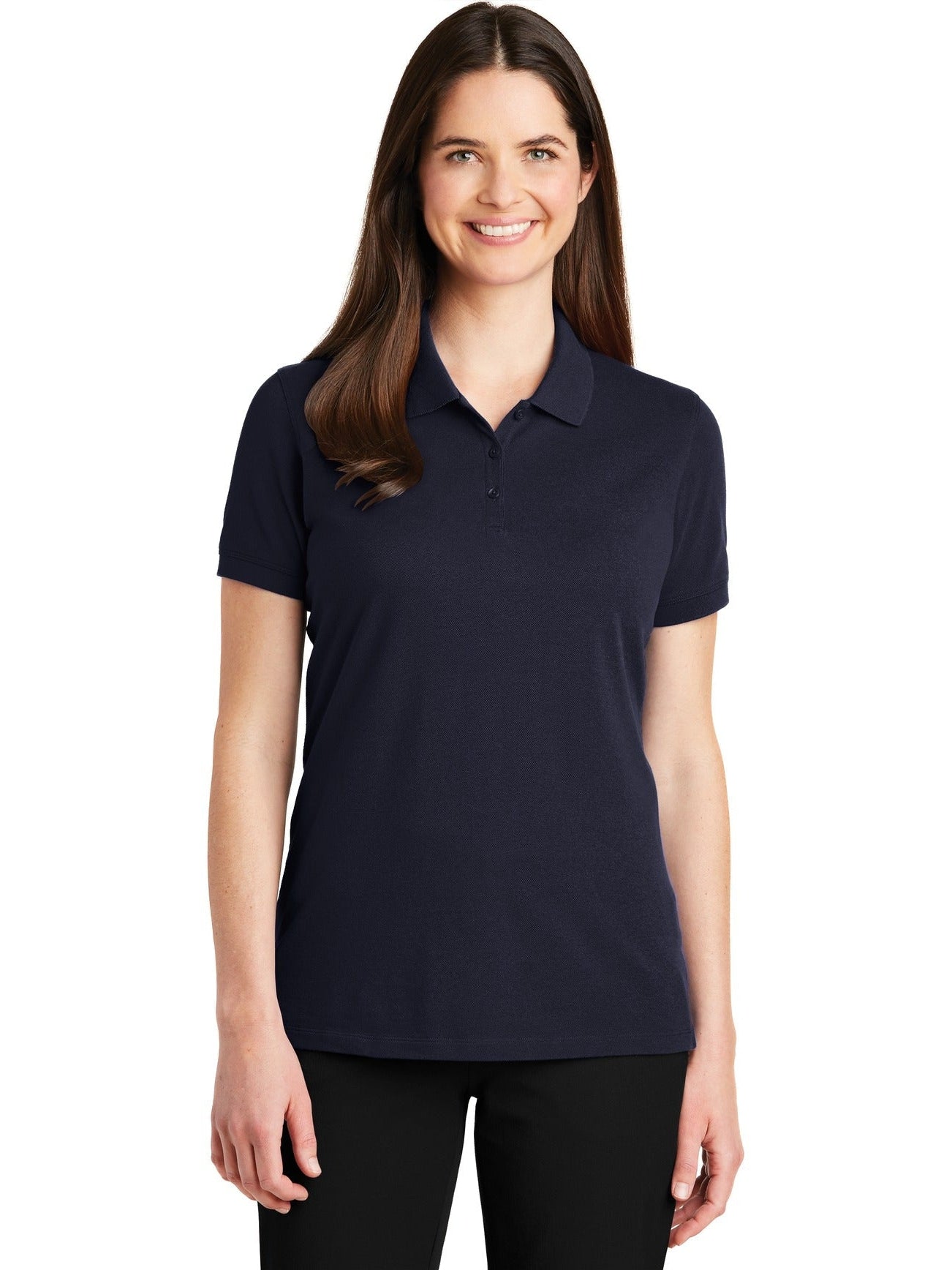 no-logo Port Authority Ladies EZCotton Pique Polo-Regular-Port Authority-Thread Logic