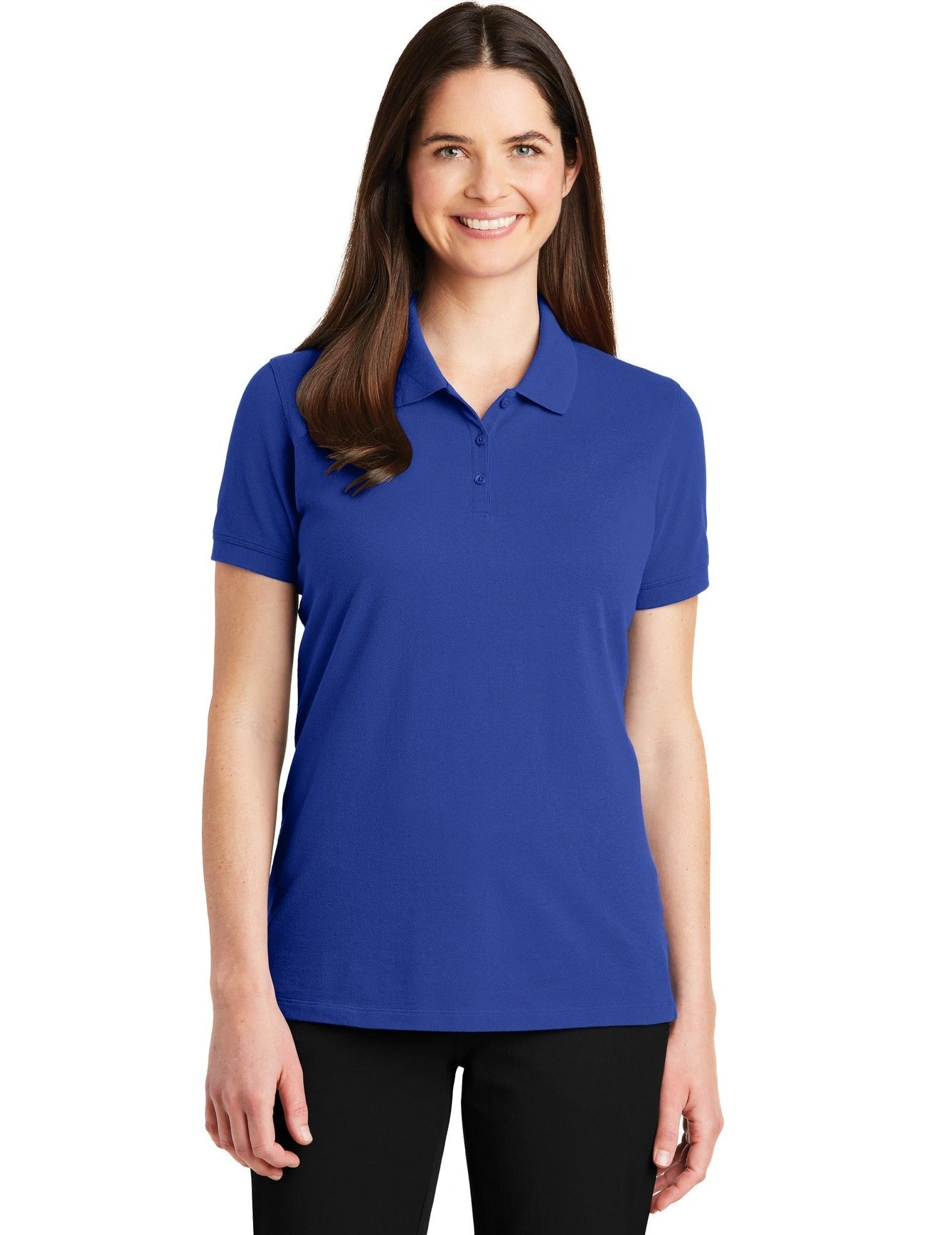 no-logo Port Authority Ladies EZCotton Pique Polo-Regular-Port Authority-Thread Logic