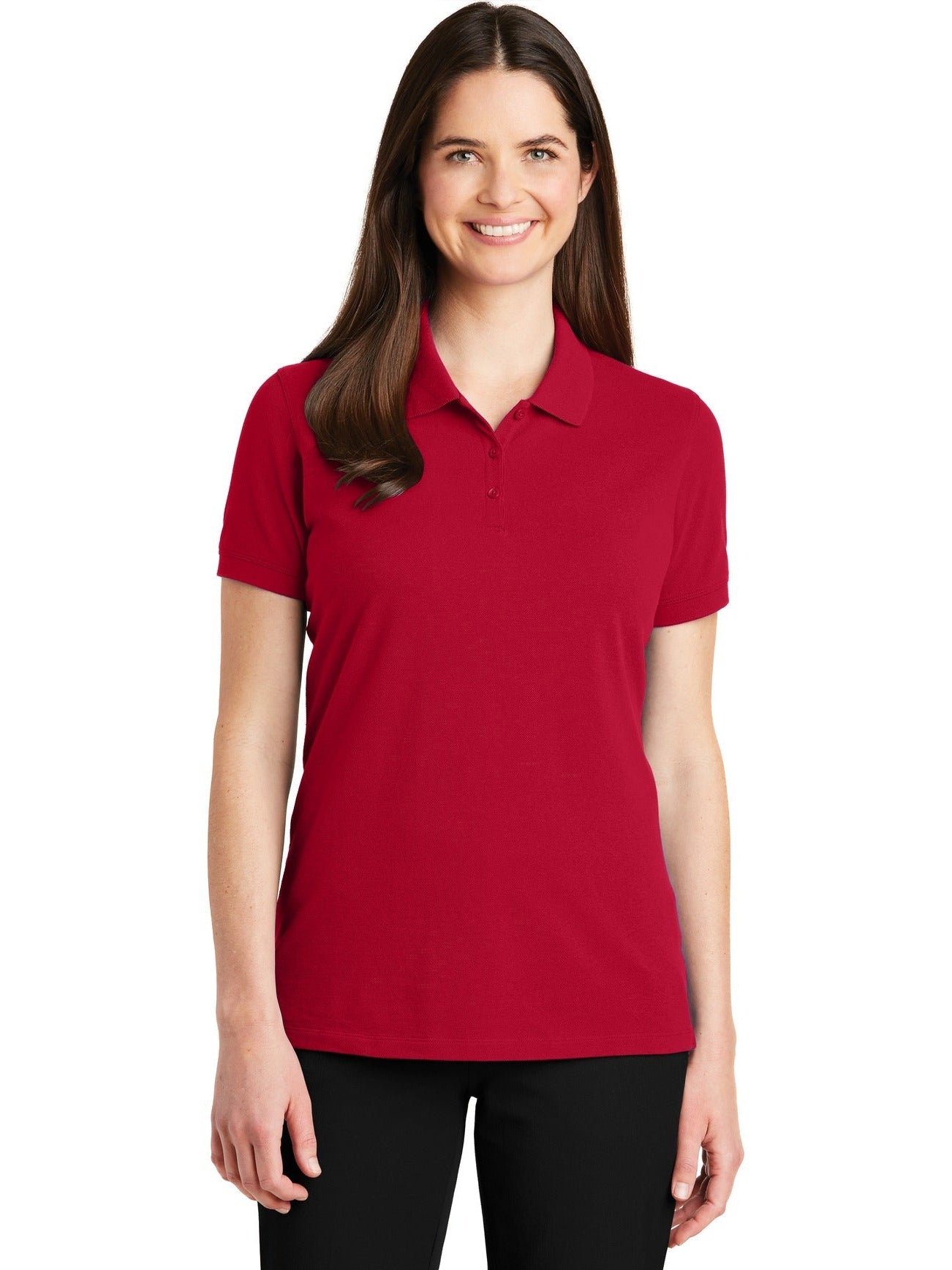 no-logo Port Authority Ladies EZCotton Pique Polo-Regular-Port Authority-Thread Logic