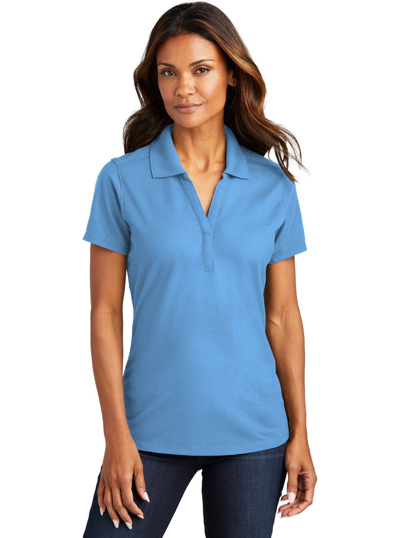 no-logo Port Authority Ladies EZPerformance Pique Polo-Regular-Port Authority-Thread Logic