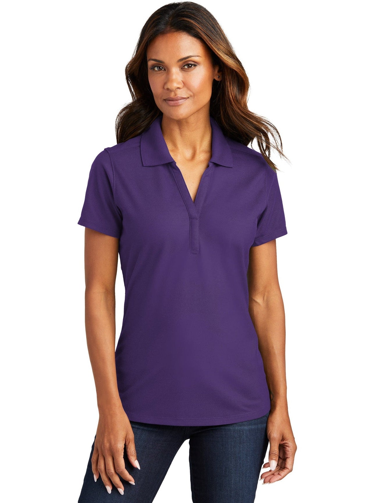 no-logo Port Authority Ladies EZPerformance Pique Polo-Regular-Port Authority-Thread Logic