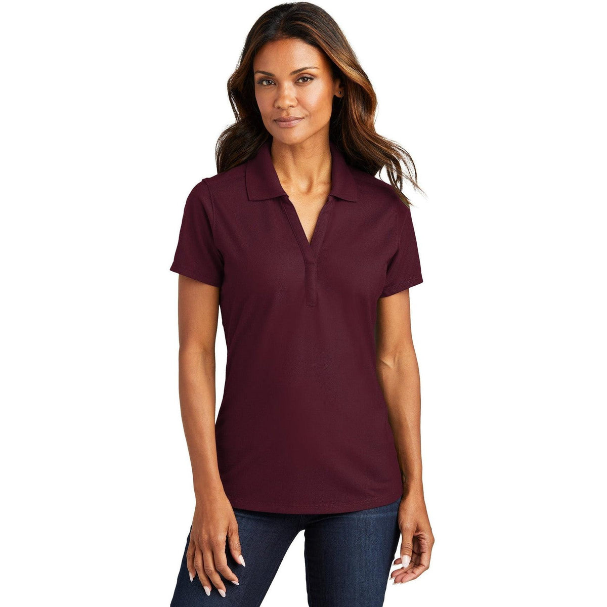 no-logo Port Authority Women's EZPerformance Pique Polo-Regular-Port Authority-Thread Logic