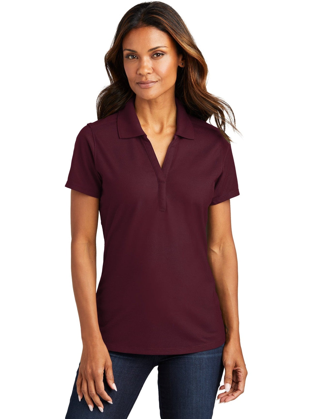 no-logo Port Authority Ladies EZPerformance Pique Polo-Regular-Port Authority-Thread Logic