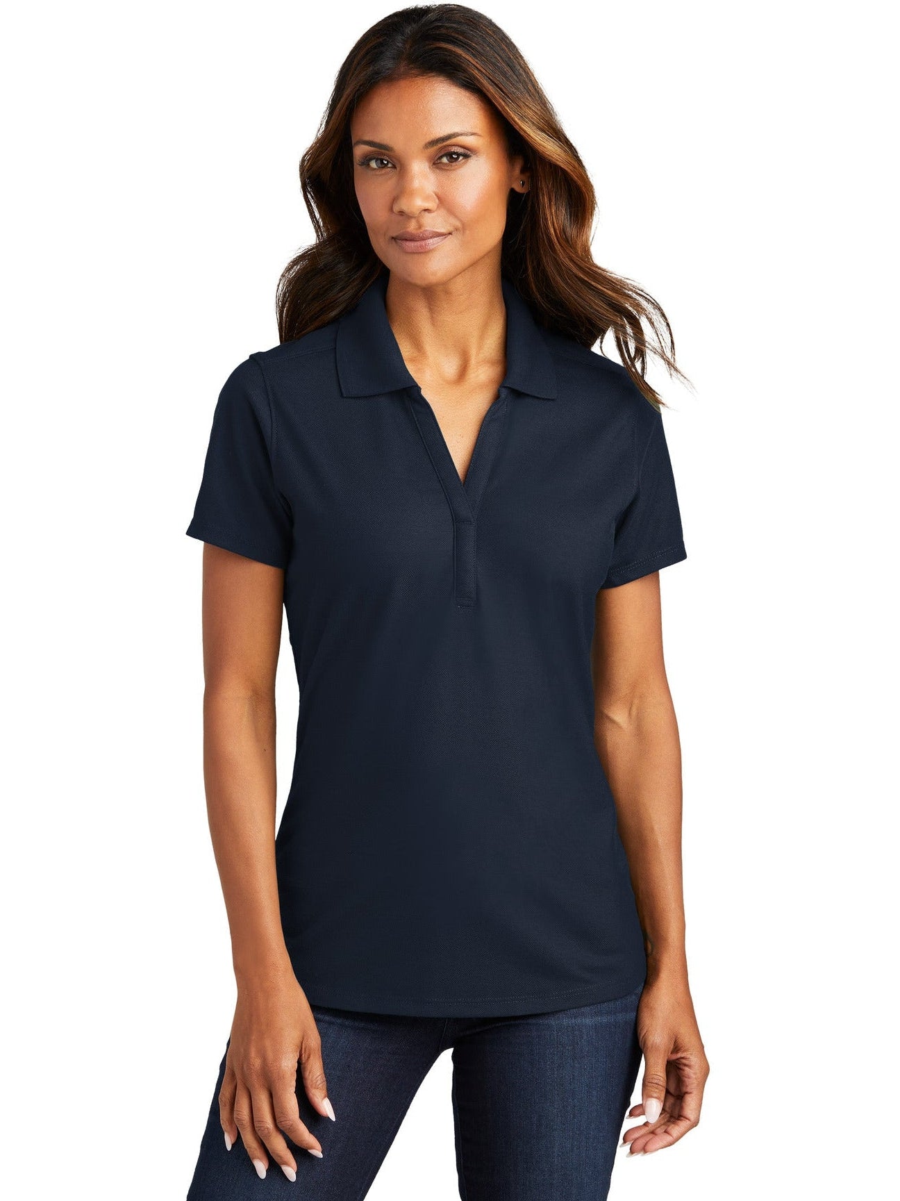 no-logo Port Authority Ladies EZPerformance Pique Polo-Regular-Port Authority-Thread Logic