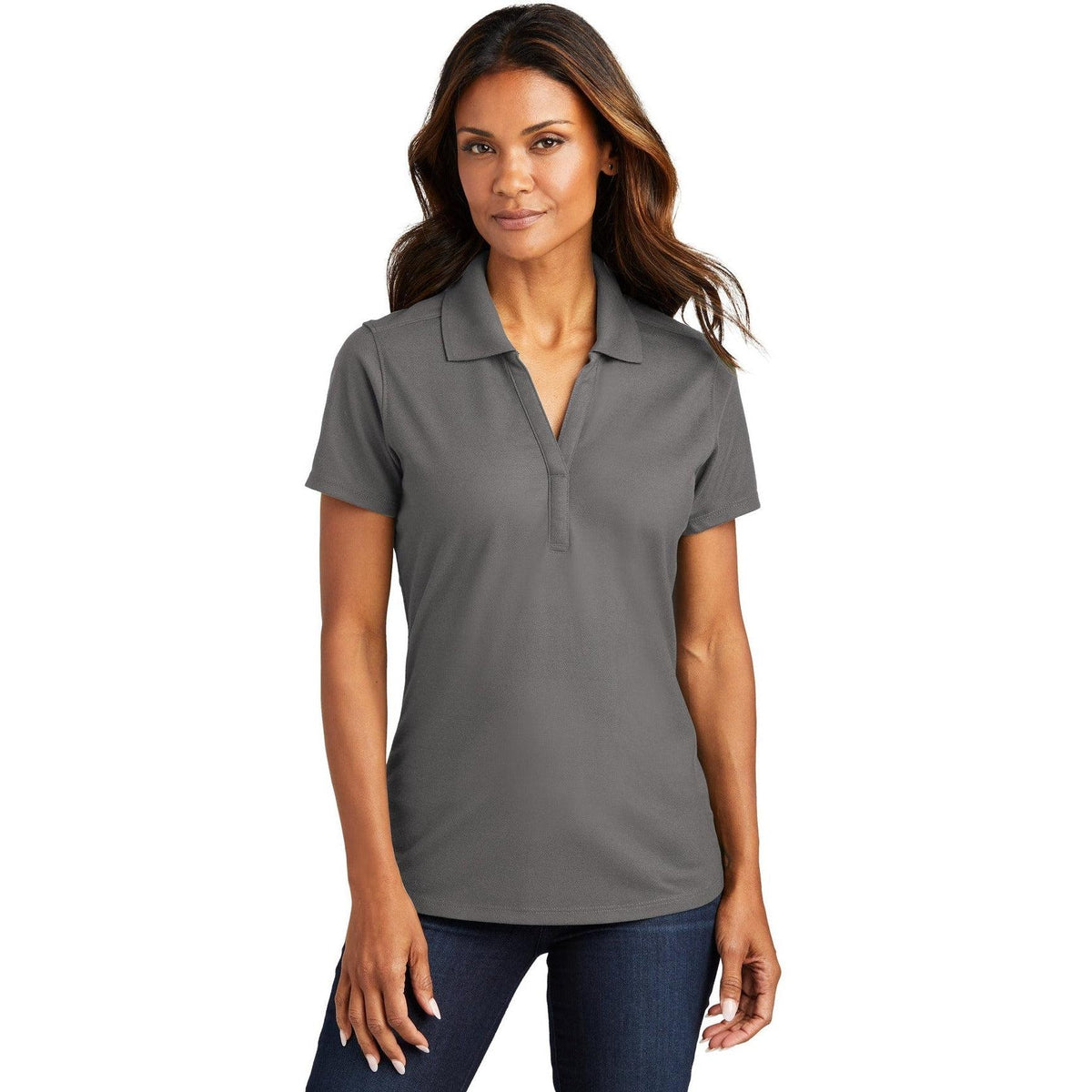 no-logo Port Authority Women's EZPerformance Pique Polo-Regular-Port Authority-Thread Logic