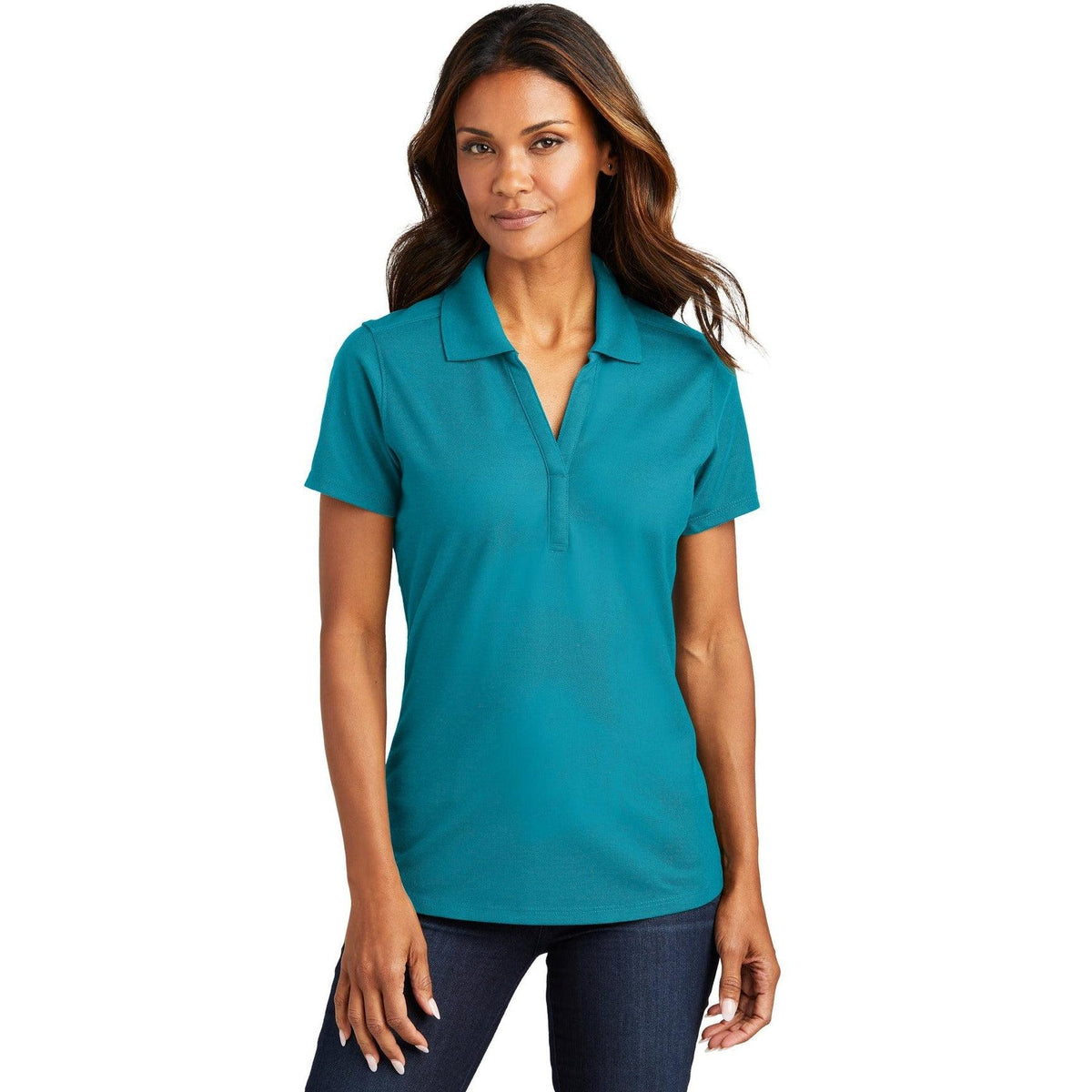 no-logo Port Authority Women's EZPerformance Pique Polo-Regular-Port Authority-Thread Logic