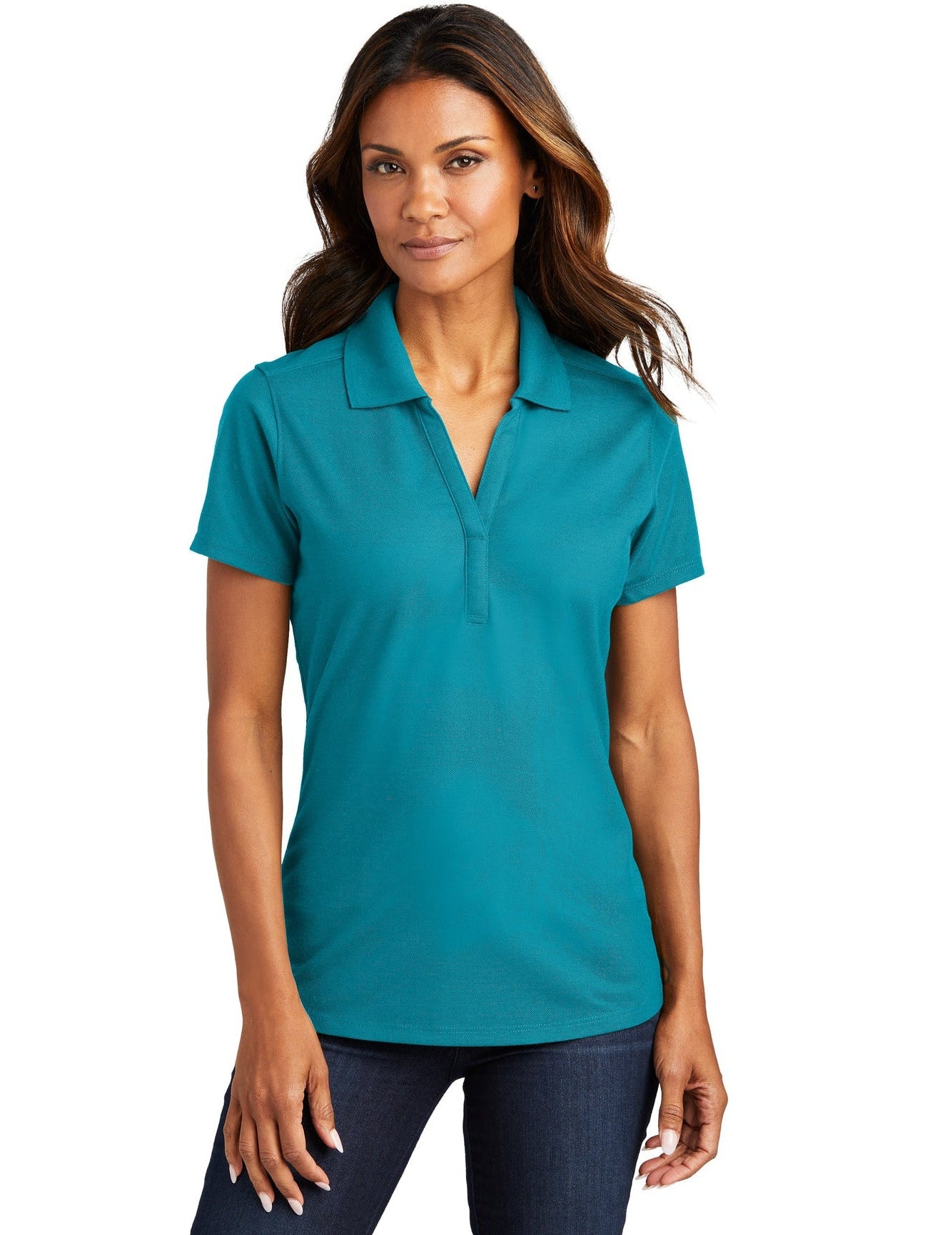 no-logo Port Authority Ladies EZPerformance Pique Polo-Regular-Port Authority-Thread Logic