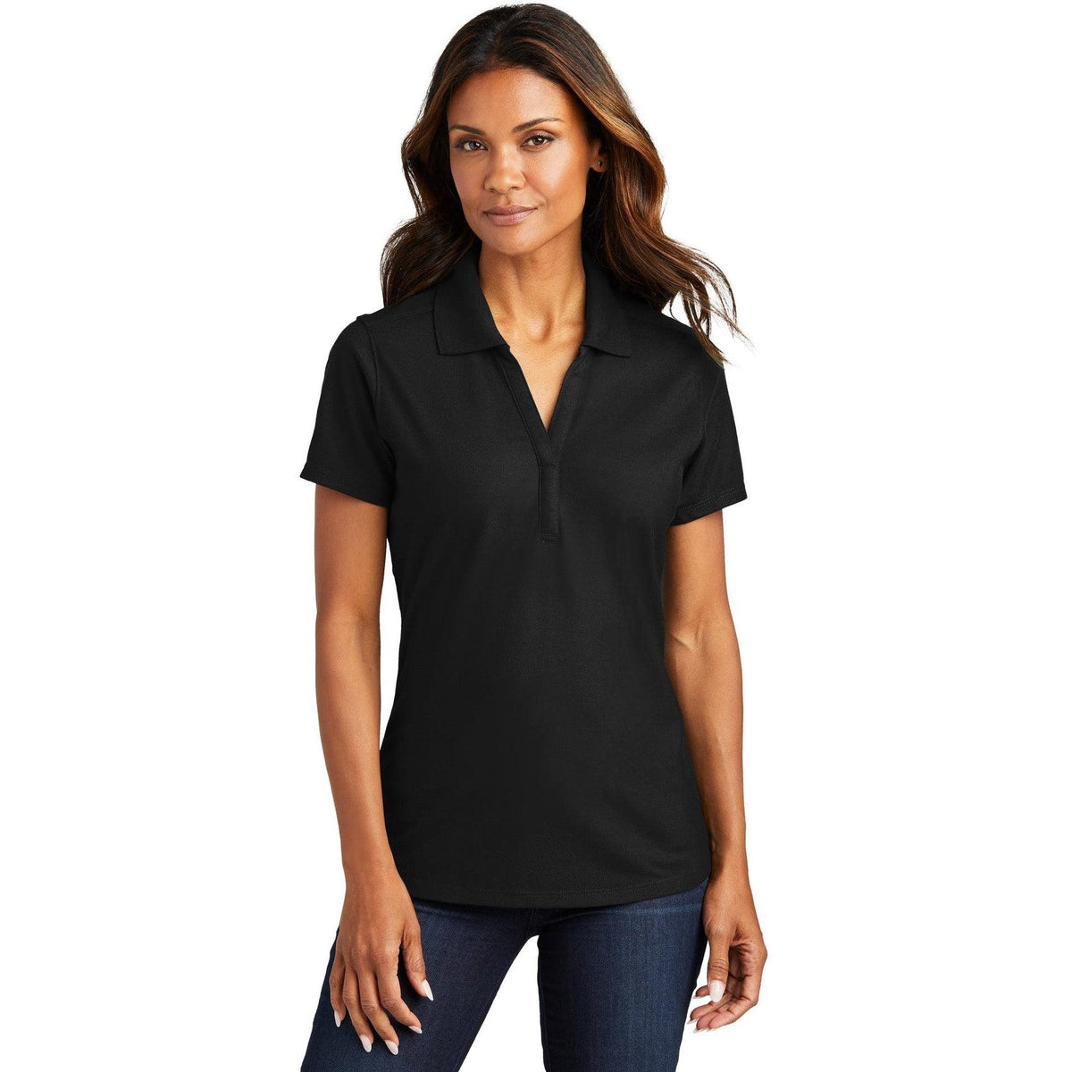 no-logo Port Authority Women's EZPerformance Pique Polo-Regular-Port Authority-Thread Logic