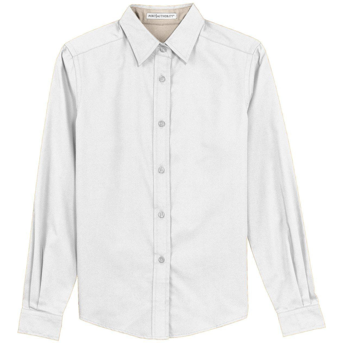 no-logo Port Authority Women's Easy Care-Dress Shirts-Port Authority-White/Light Stone-XS-Thread Logic